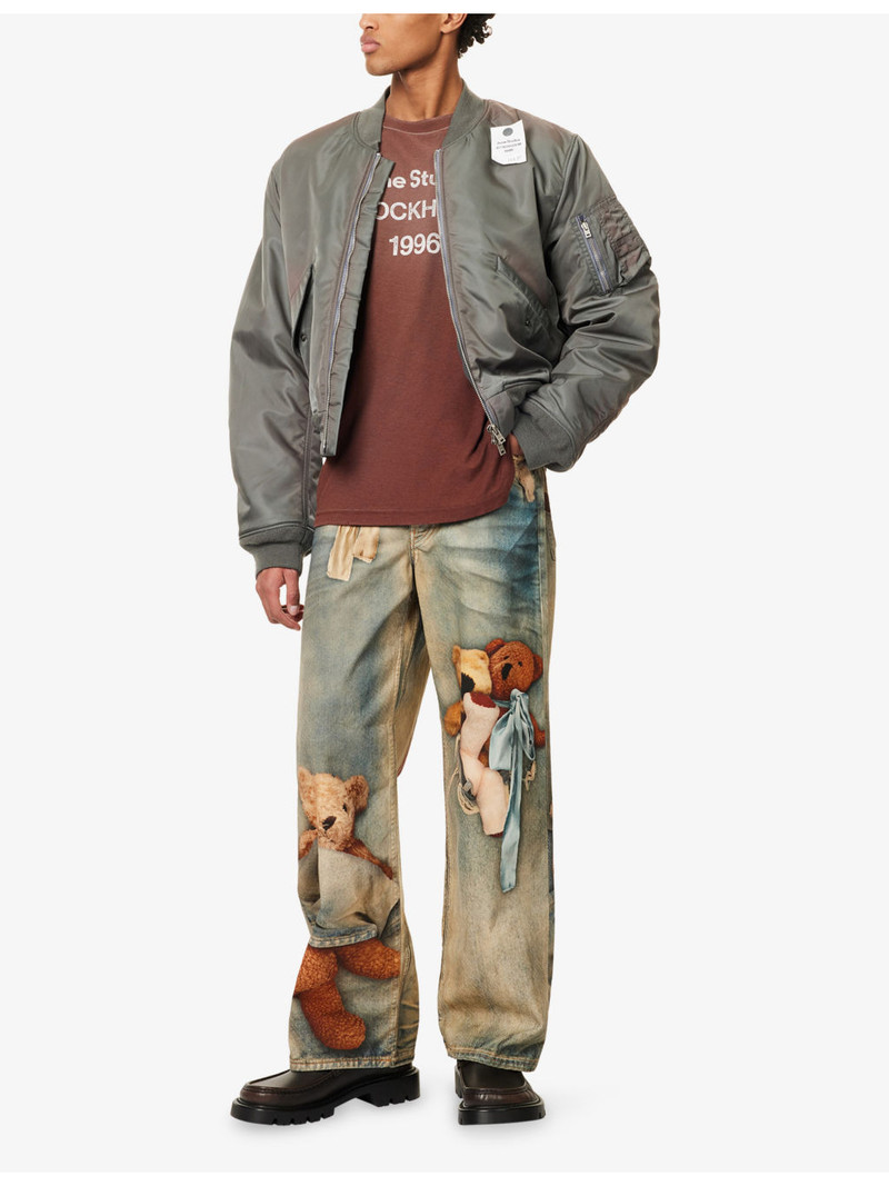 Acne Studios Exford U 1996 Text-Print Cotton T-Shirt outlook