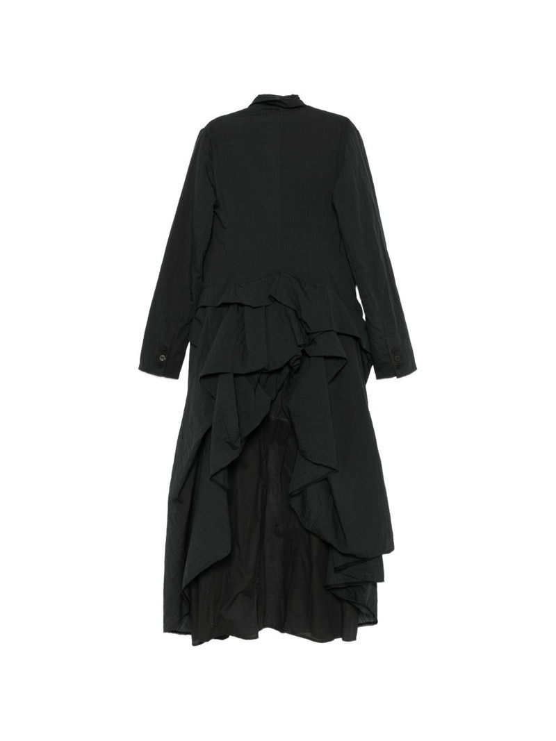 Marc Le Bihan crinkled long coat outlook