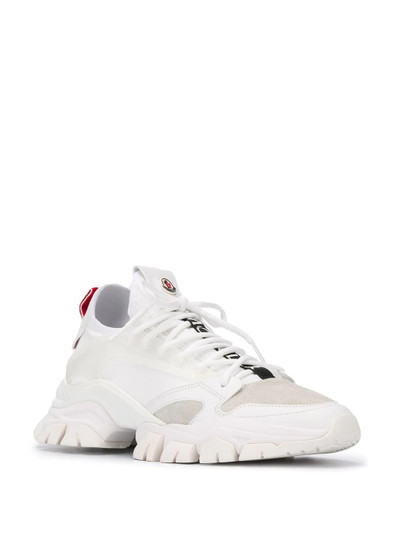 Moncler logo patch lace-up sneakers outlook