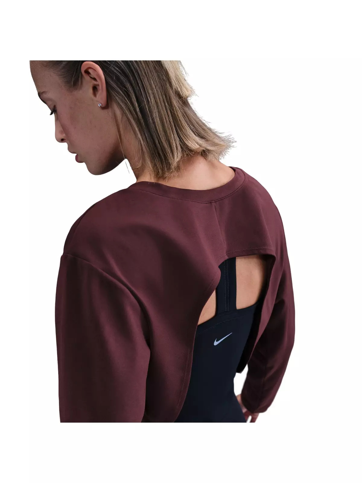 Women's One Dri-FIT Mid Layer -Burgundy - 2