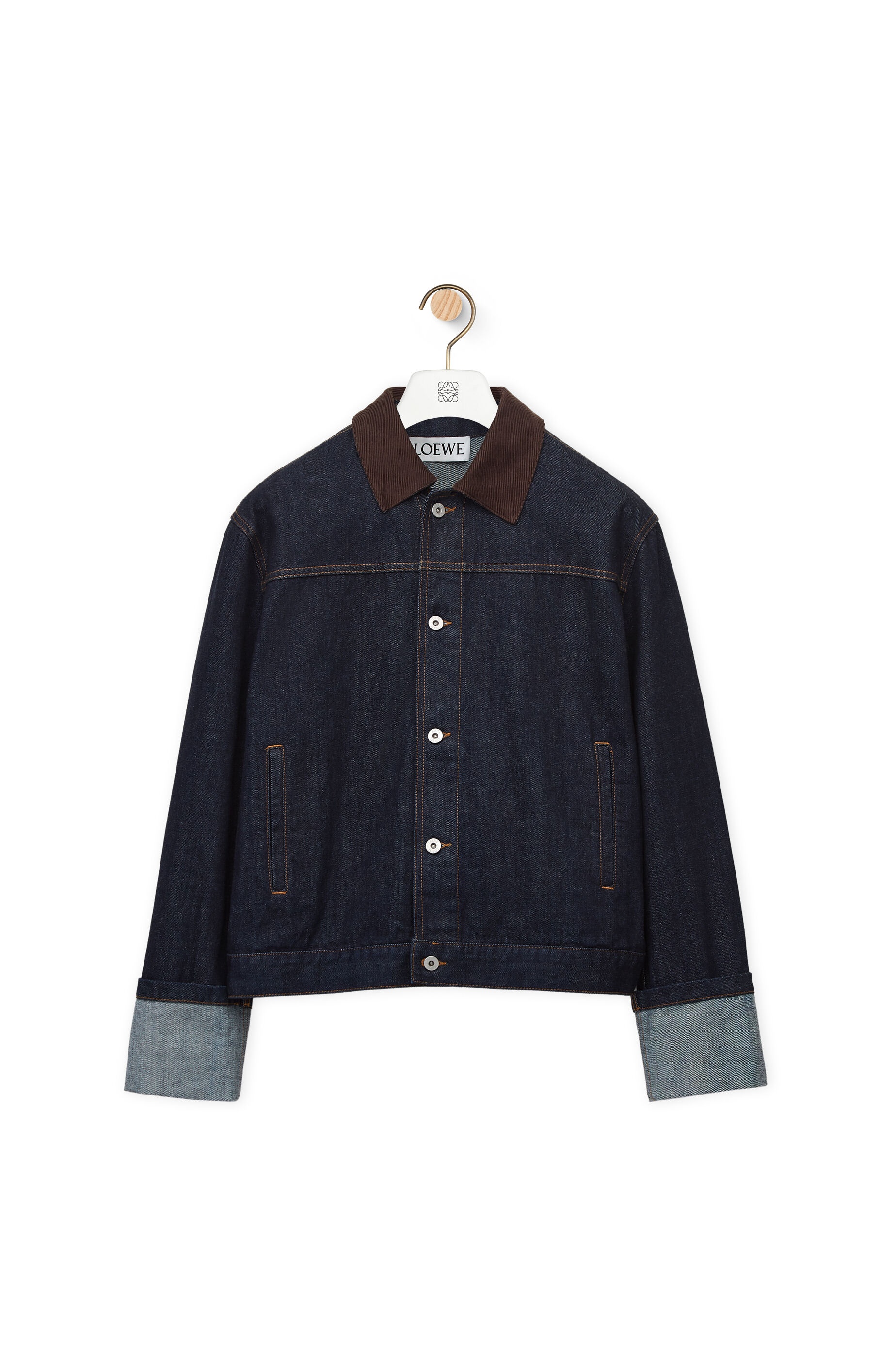 Fisherman turn-up jacket in denim - 1
