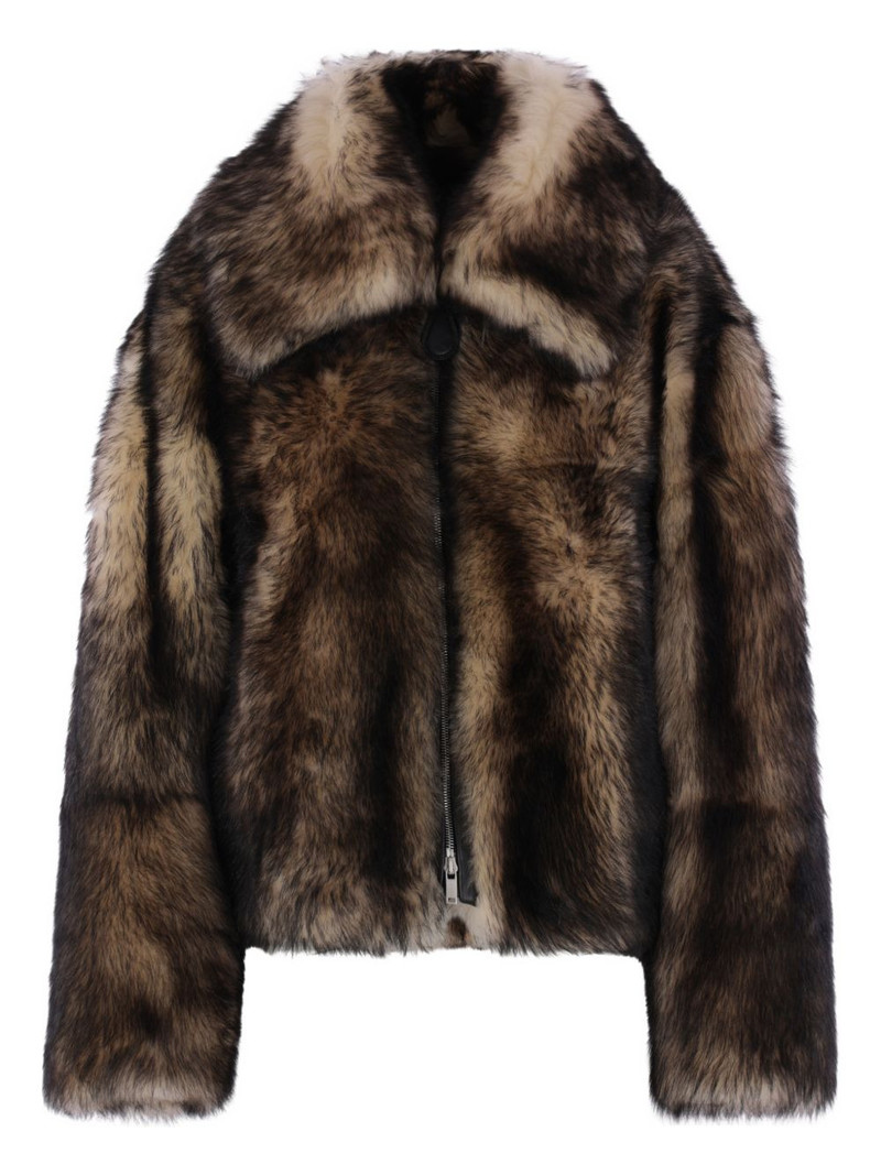 shearling zip coat 1