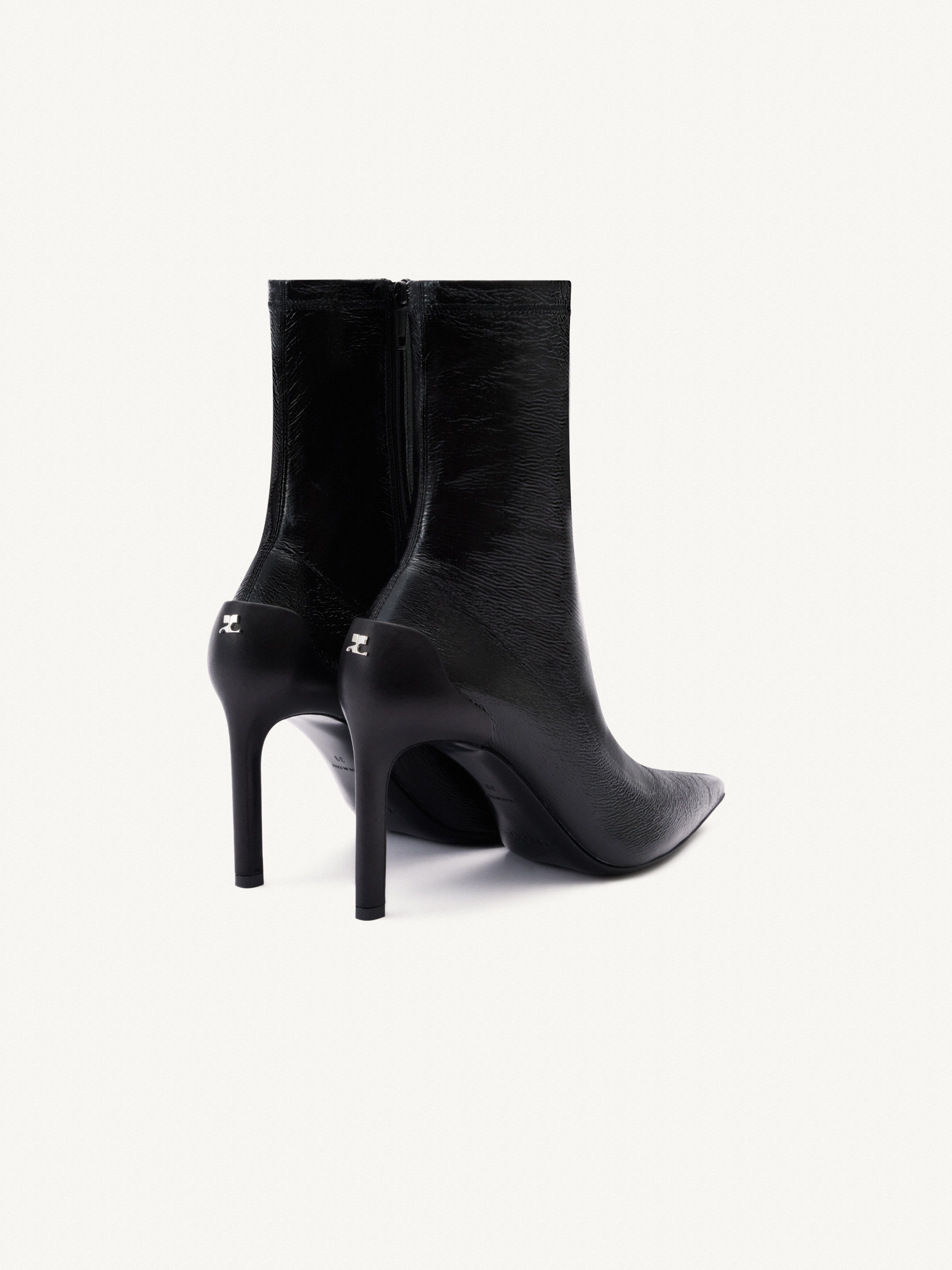 STILETTO VINYL ANKLE BOOTS - 3