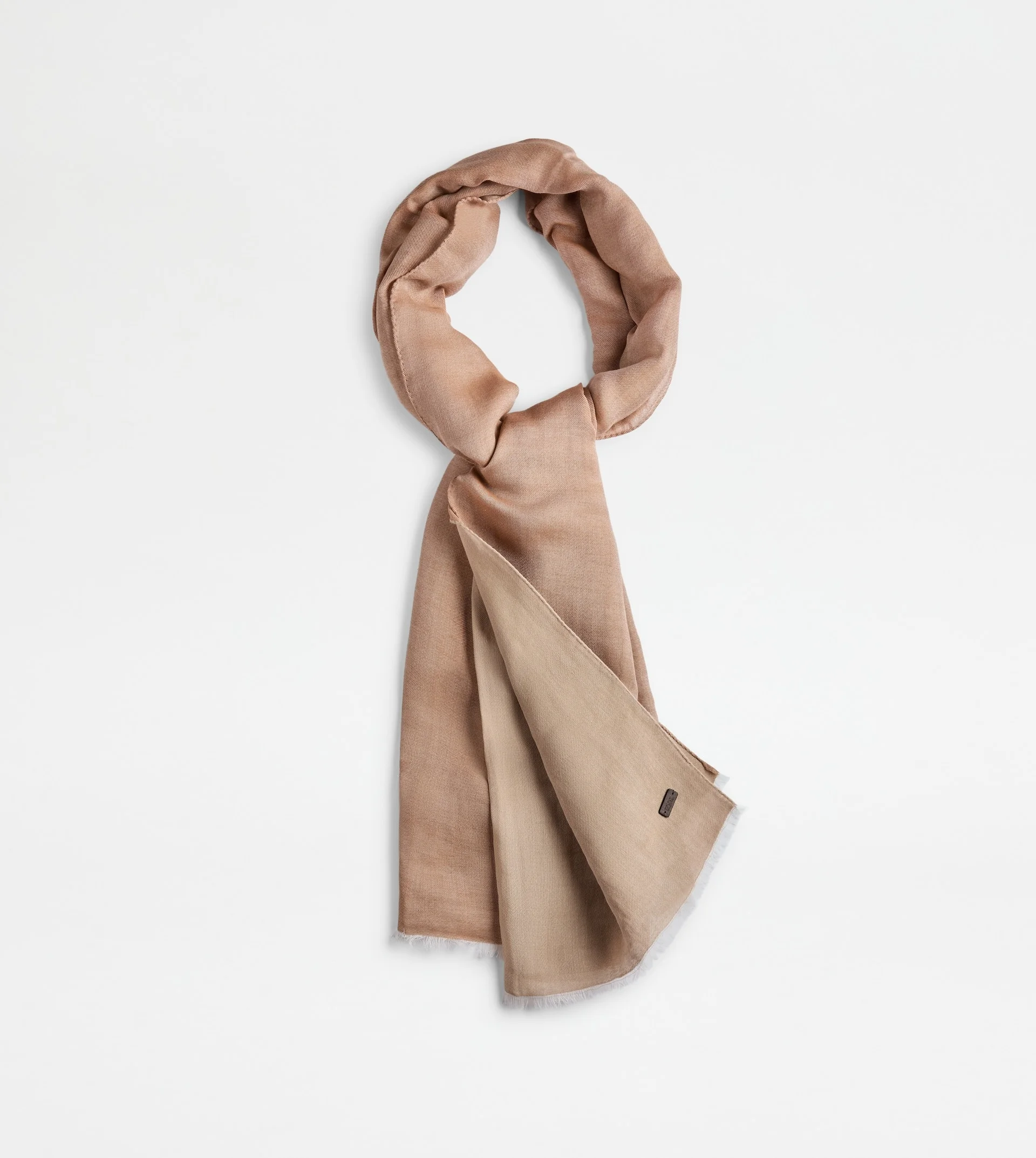 DOUBLE FACE SCARF IN COTTON - BROWN - 1
