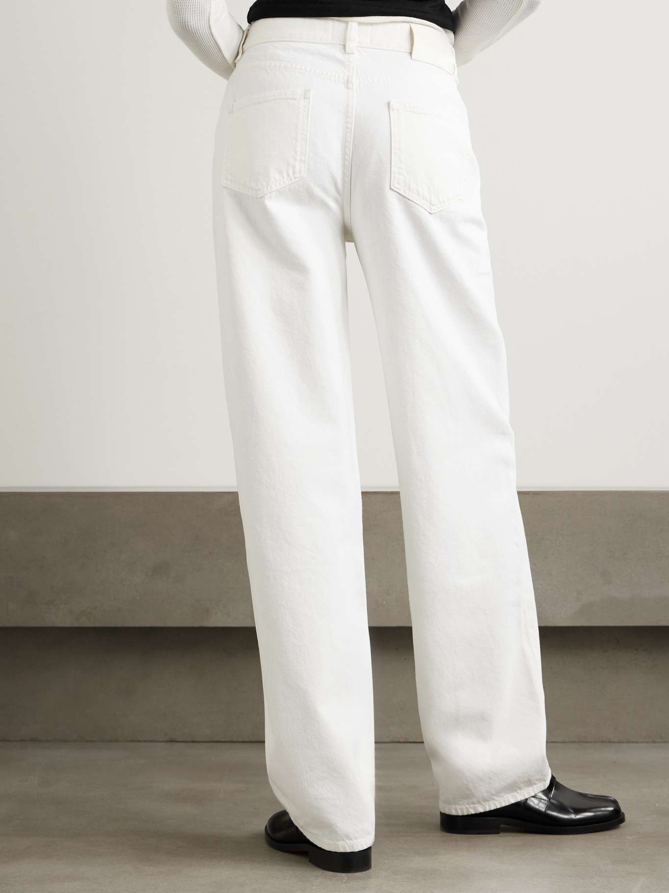 Samur high-rise straight-leg organic jeans Ivory - 4