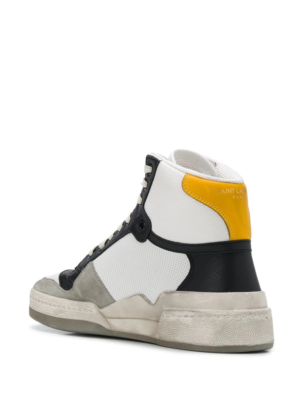 panelled high-top sneakers - 3