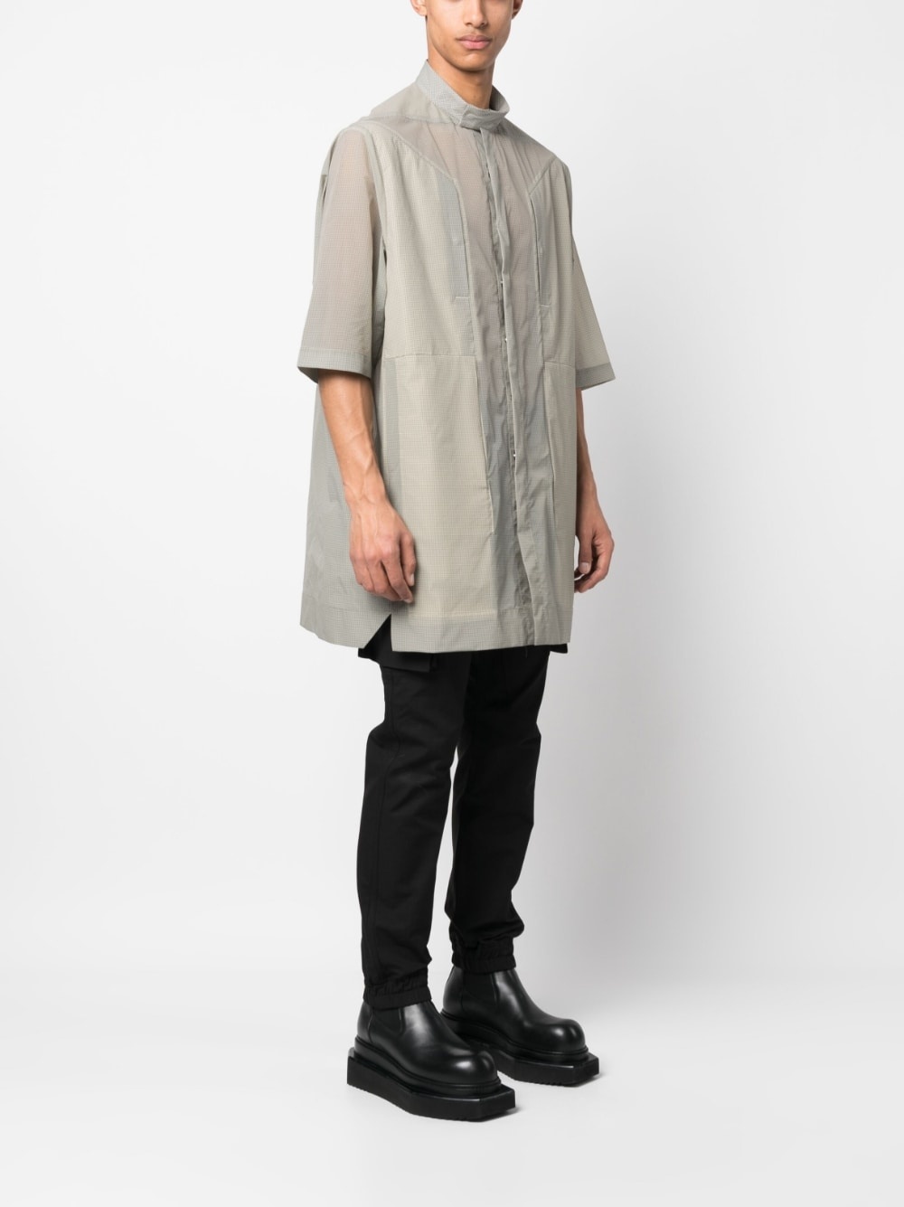 semi-sheer short-sleeve shirt - 3
