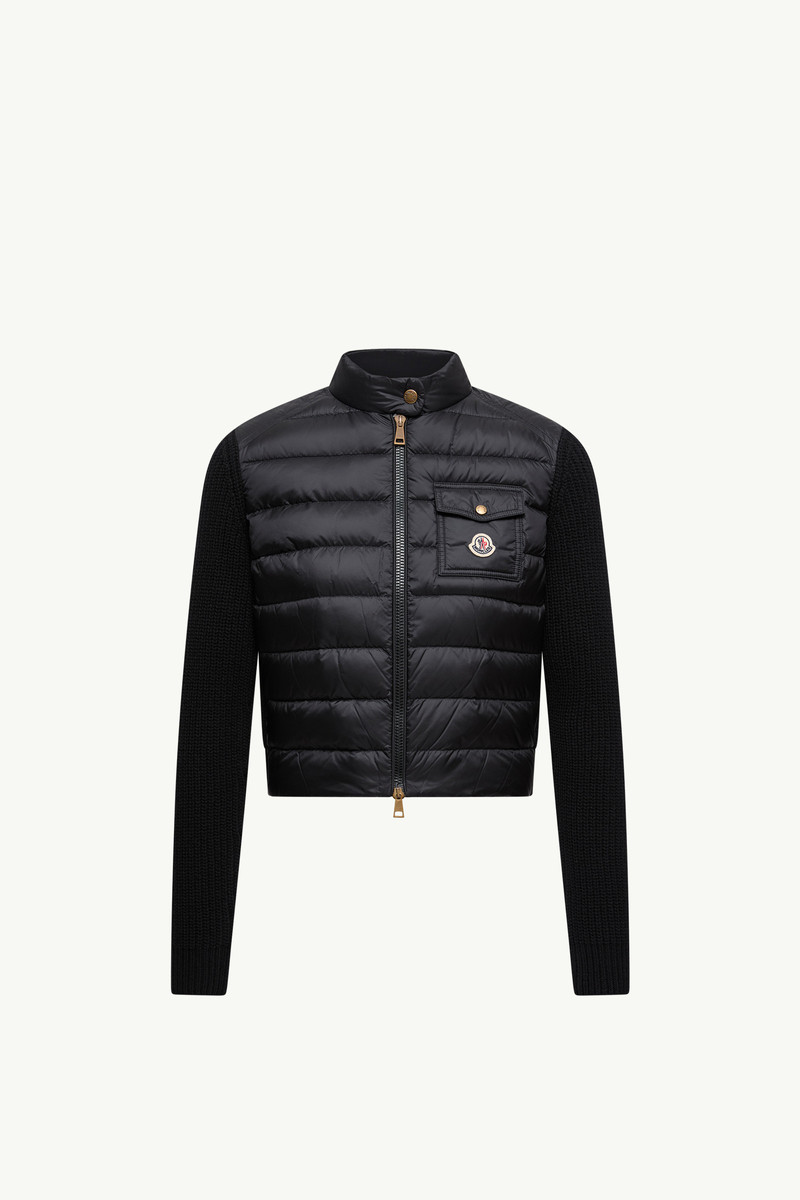 Padded Wool Zip-Up Cardigan 1
