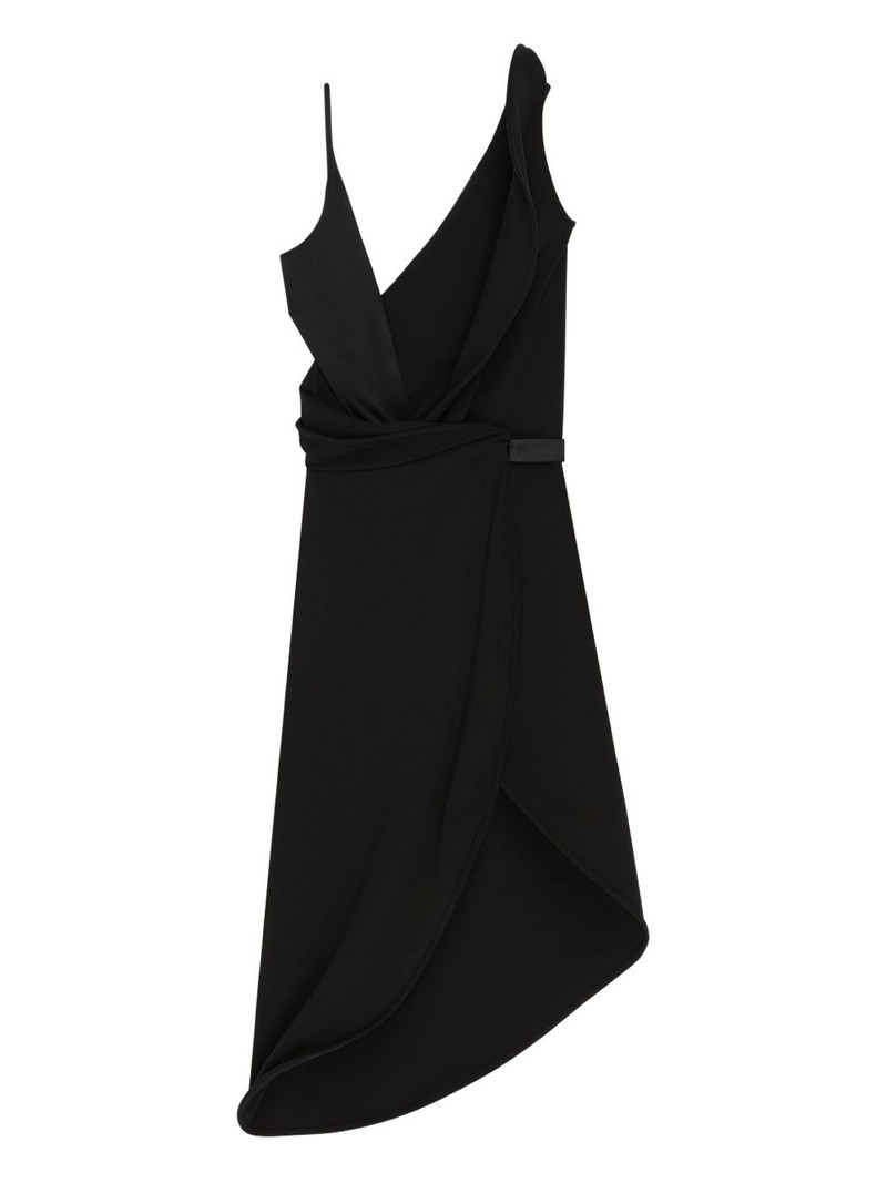 asymmetrical crepe dress 1