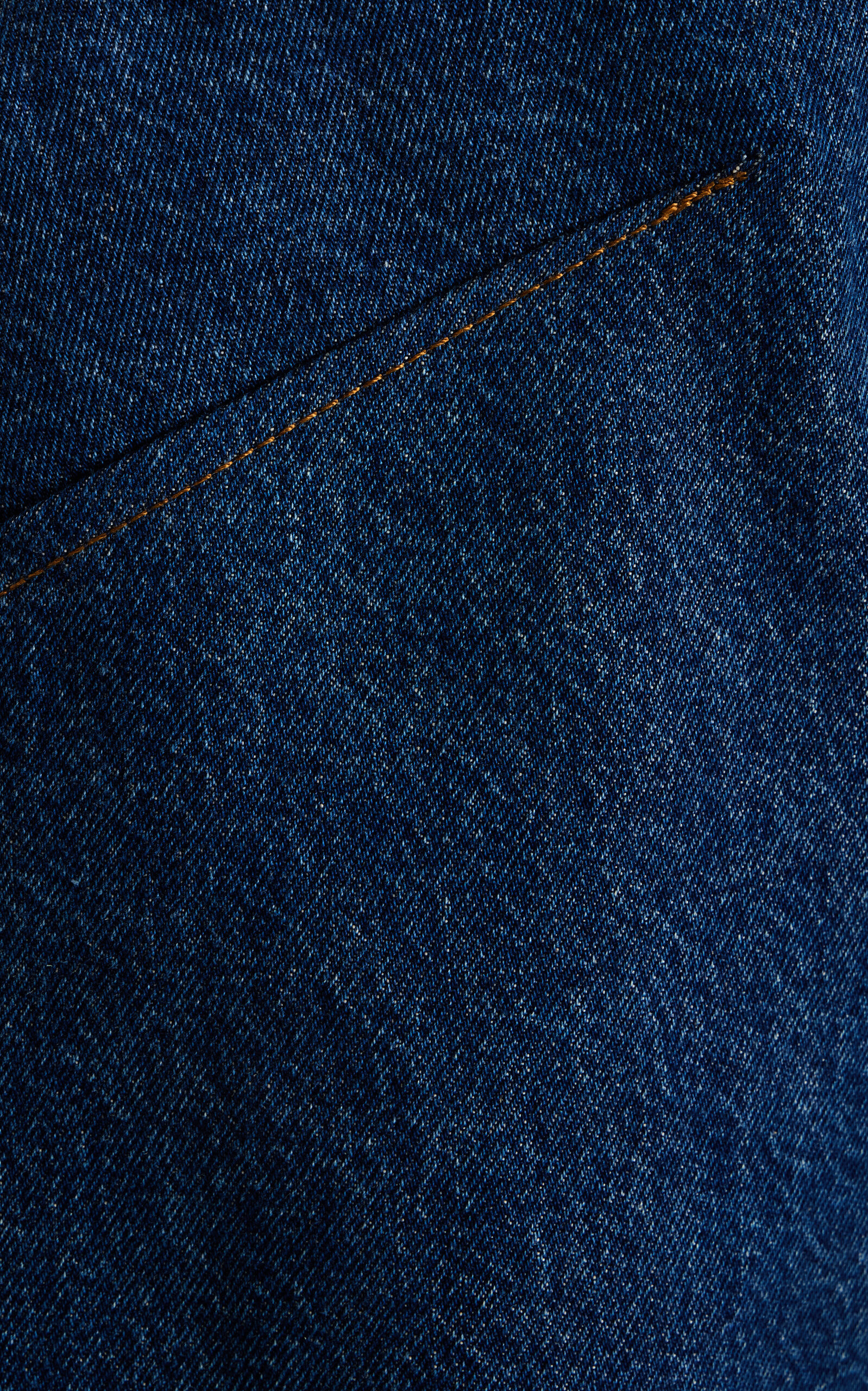 The Strapless Denim Mini Dress dark wash - 5