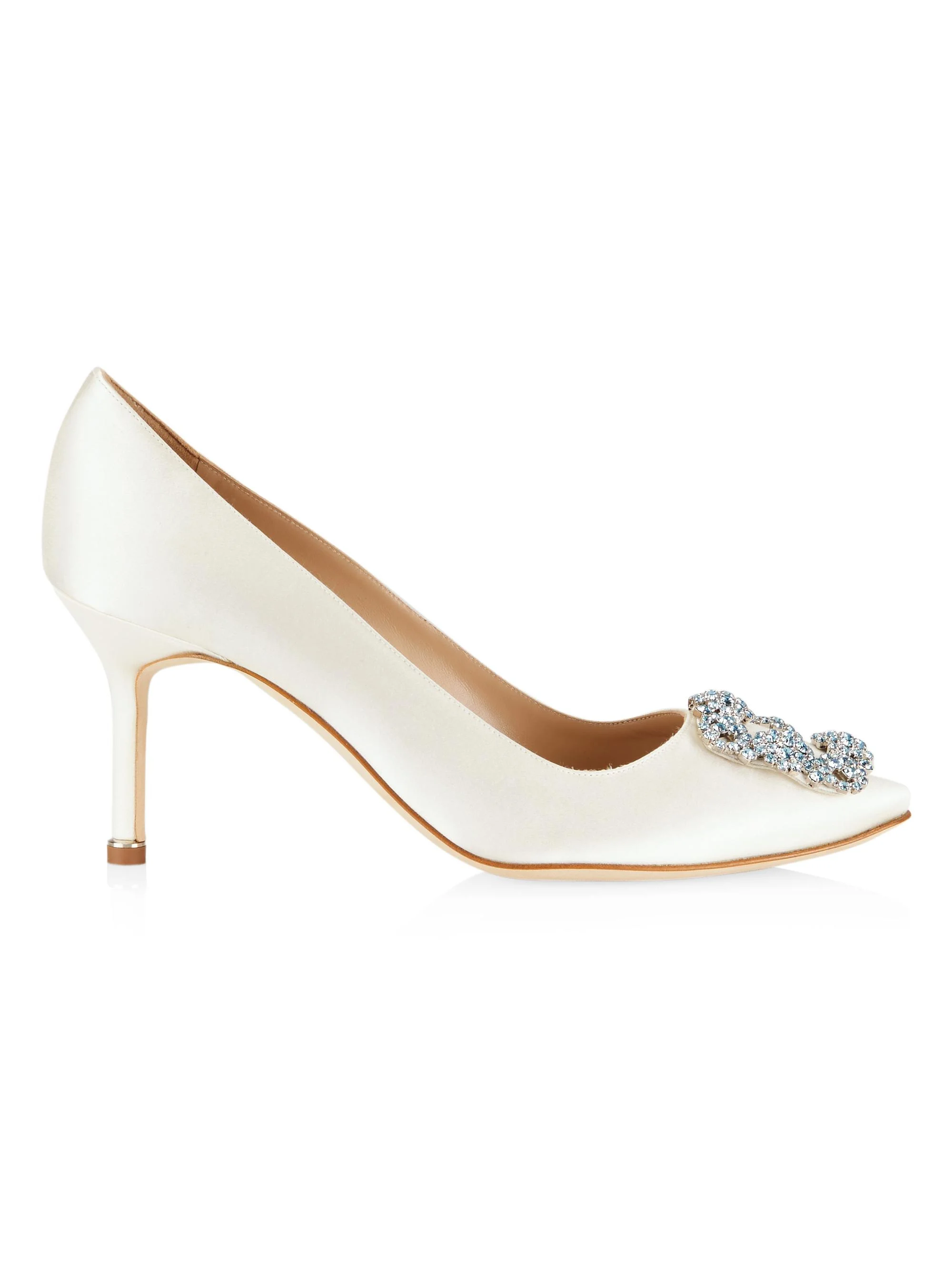 Women's Hangisi 70MM Silk-Blend Pumps - Off White - 1