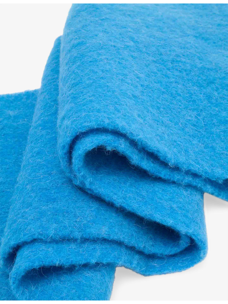 maje Brand-patch tassel alpaca-blend scarf outlook