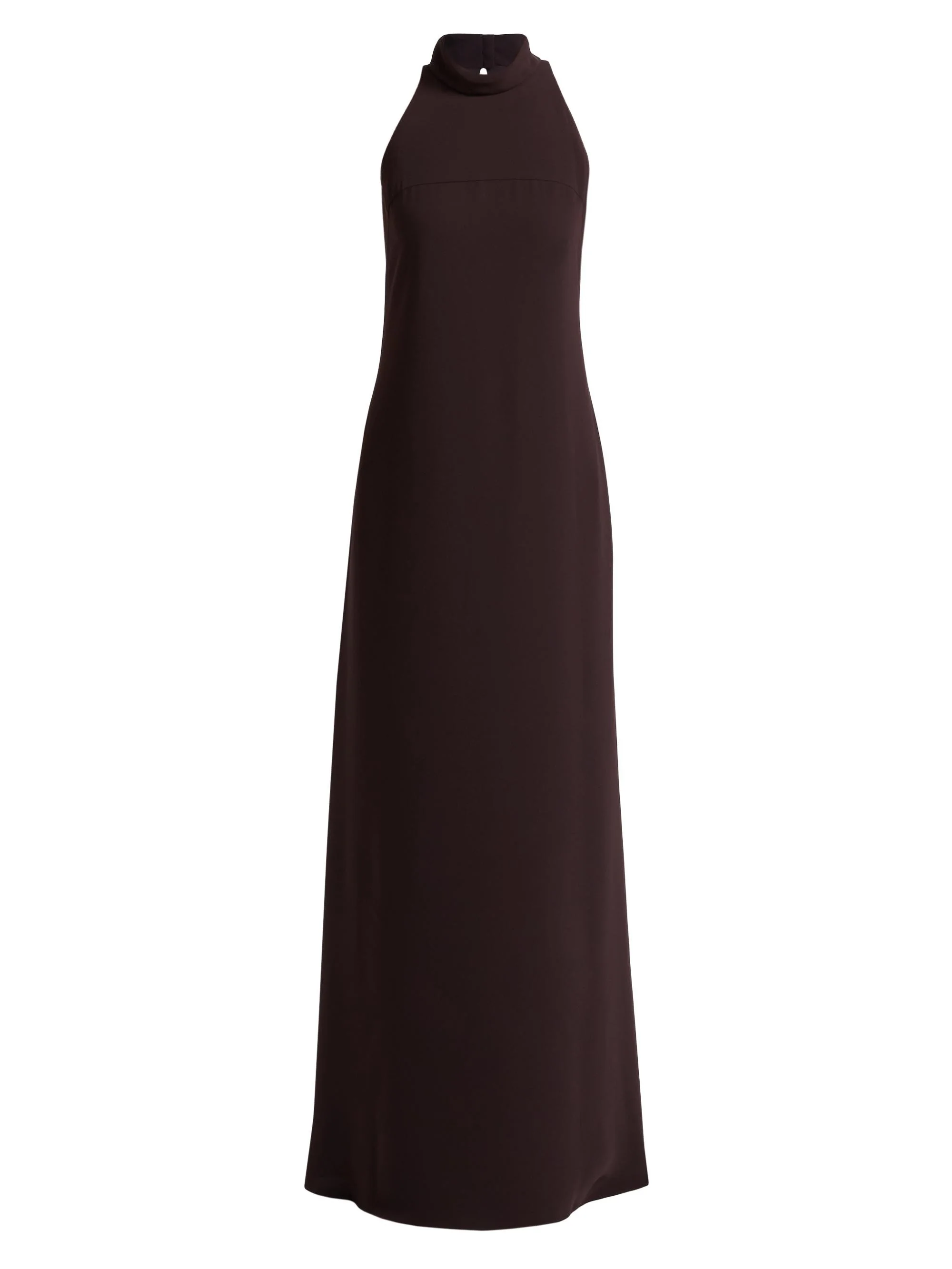 Women's Sleeveless Turtleneck Gown - Raisin - 1