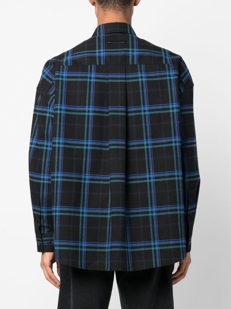 checked chest-pocket shirt - 4