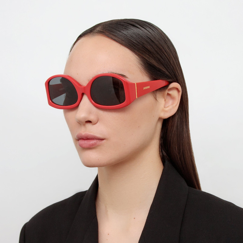 JACQUEMUS Colapso Special Sunglasses in Red outlook