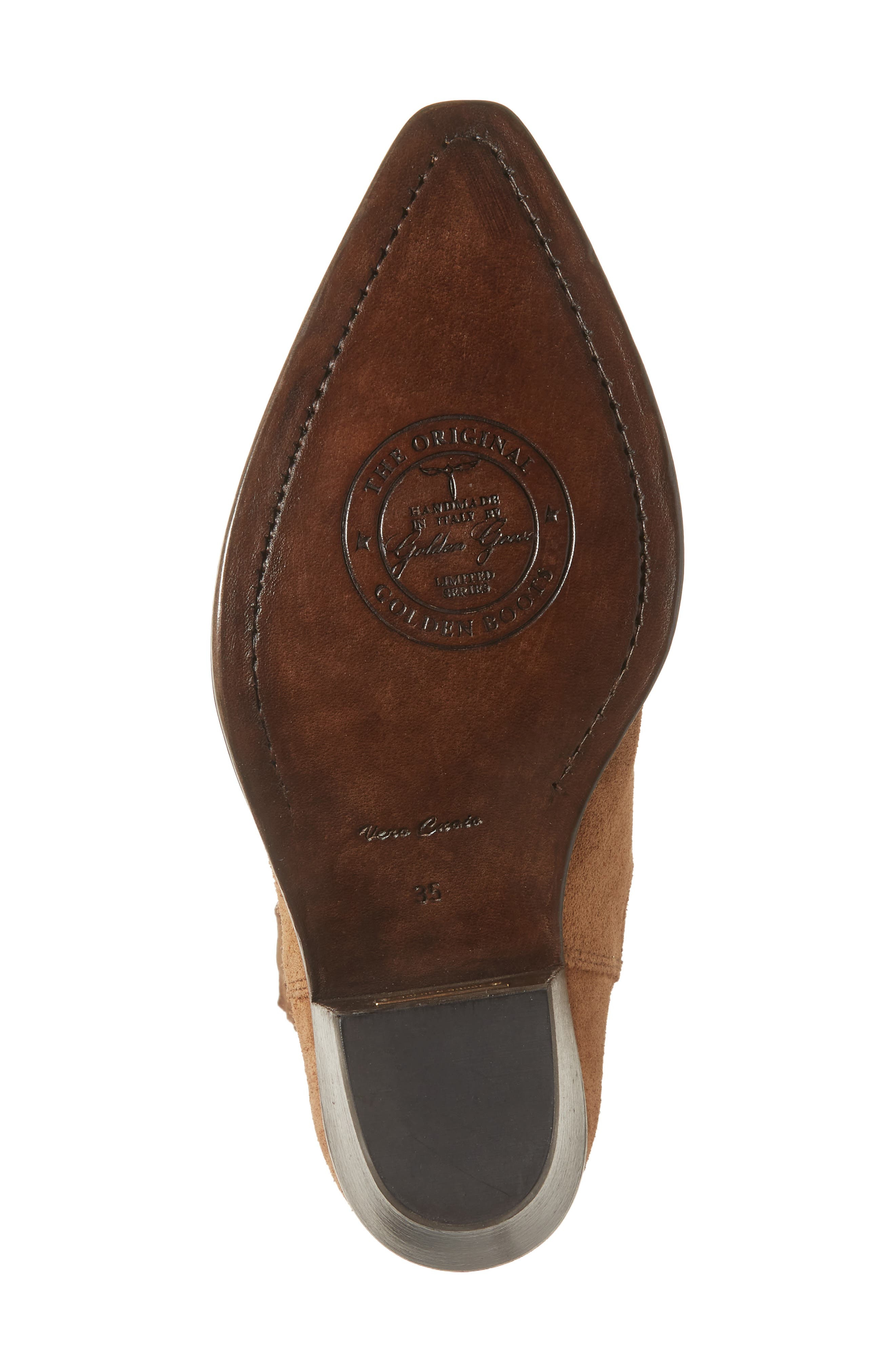 Golden Goose Wish Star Pointed Toe Western Boot in Tan at Nordstrom - 6
