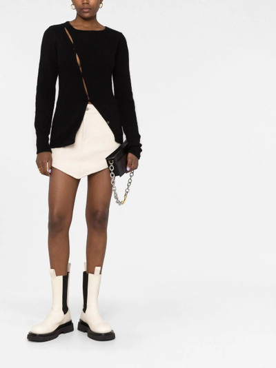 JACQUEMUS Pau asymmetric knitted cardigan outlook