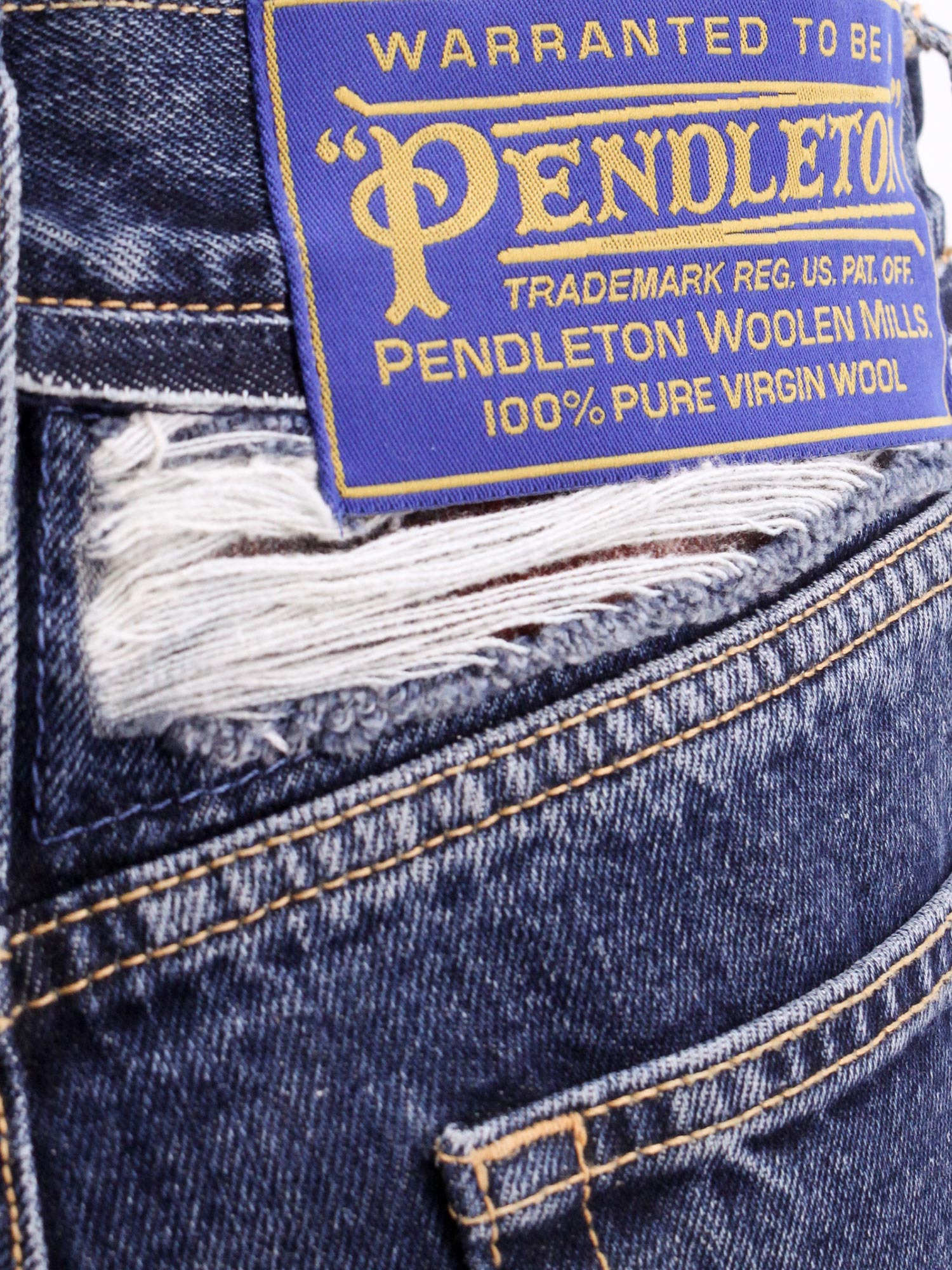 Cotton Jeans With Wool Madras Details - 3