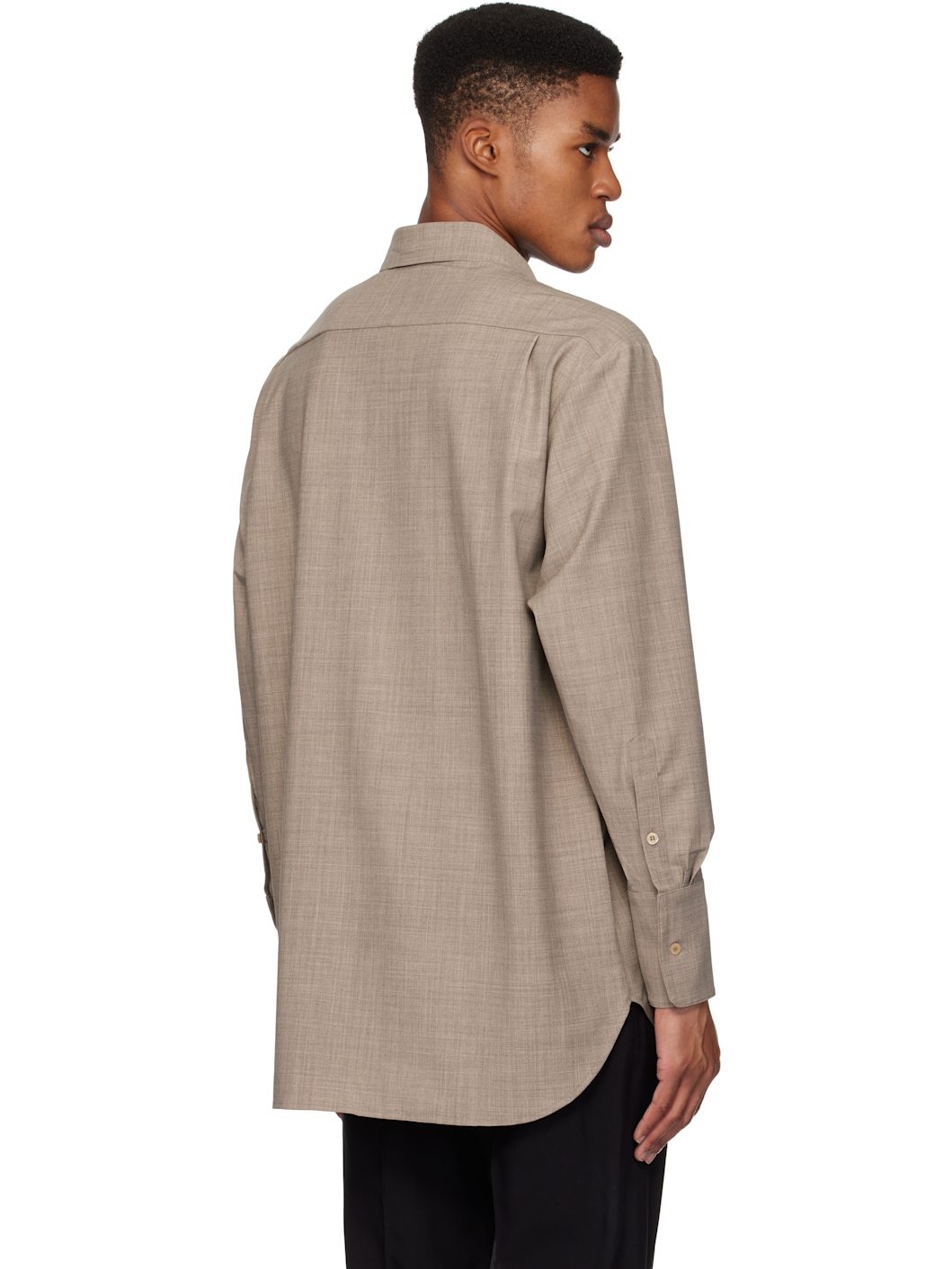 Beige & Brown Go To Flower Shirt - 3