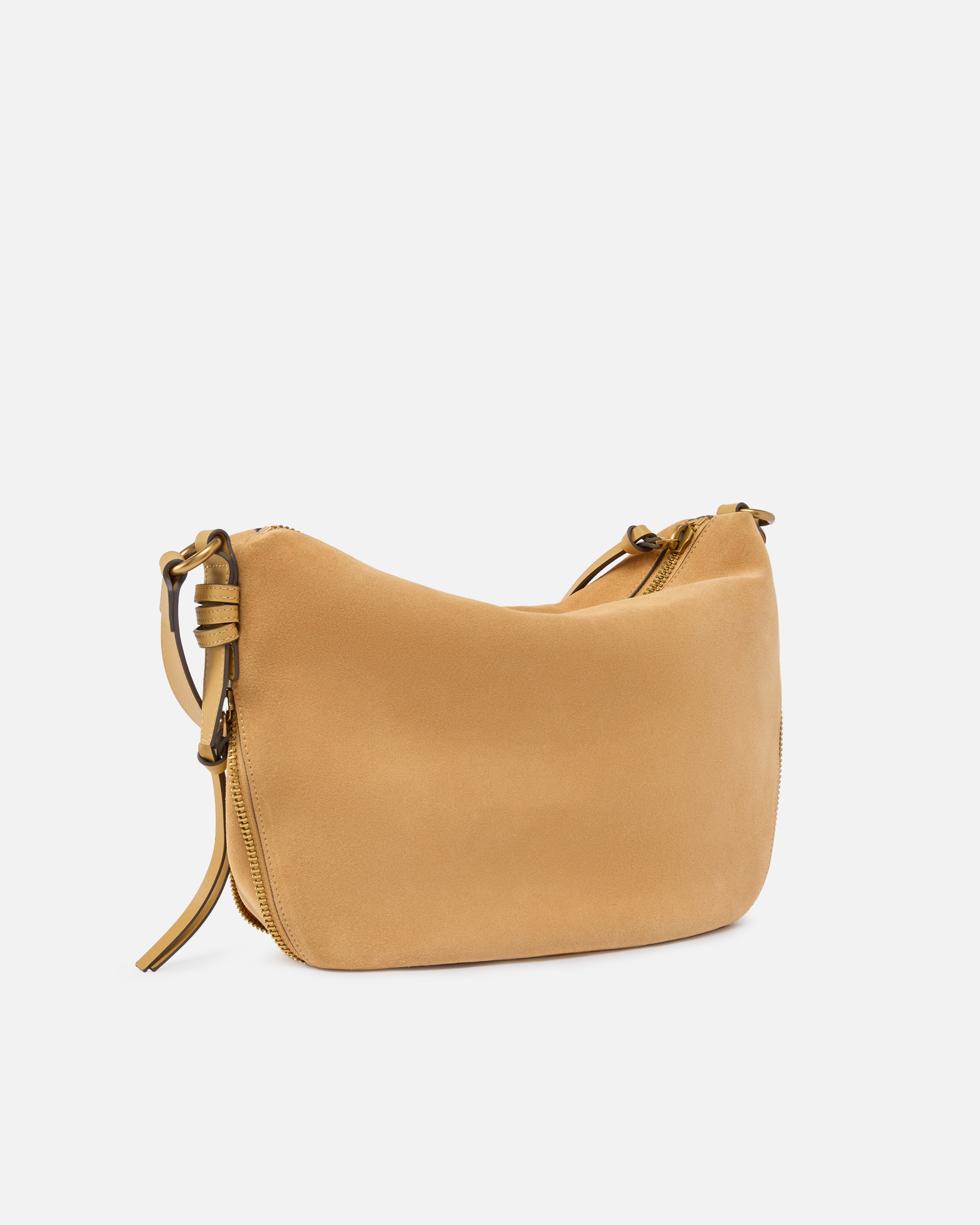 MEDIUM SUEDE HOBO BAG WITH LOVE BIRDS LOGO - 2