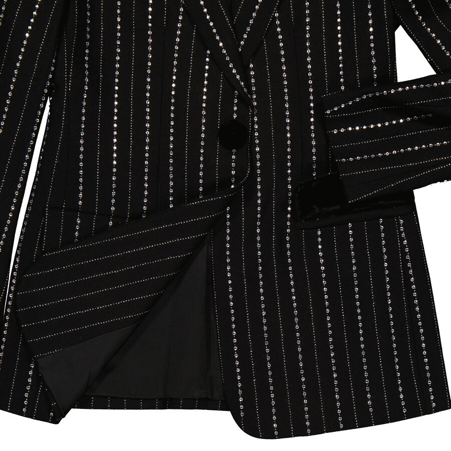 Emporio Armani Ladies Luxury Black Jacket, Brand Size 42 (US Size 8) - 7