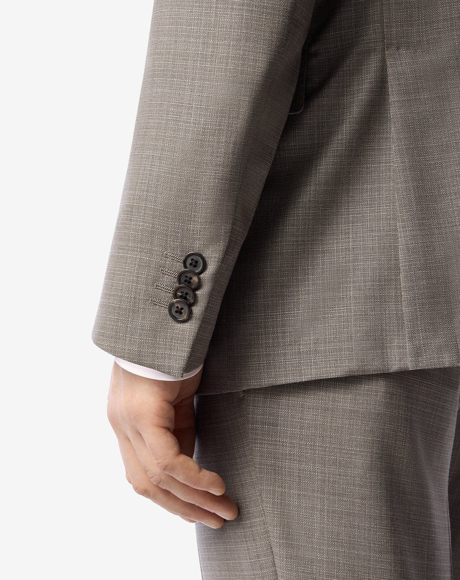 Taupe pure wool suit - 6