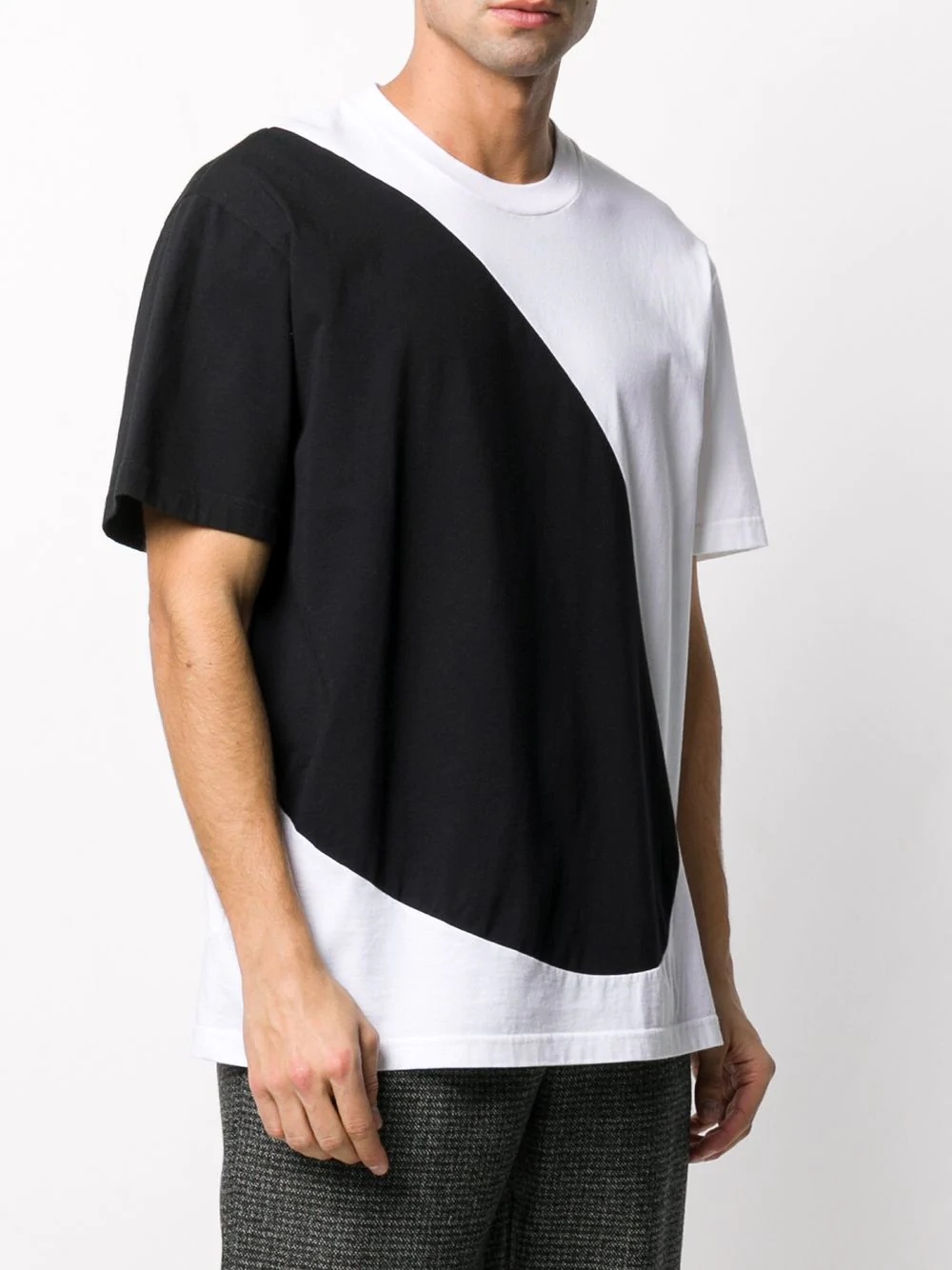 two tone block T-shirt - 3