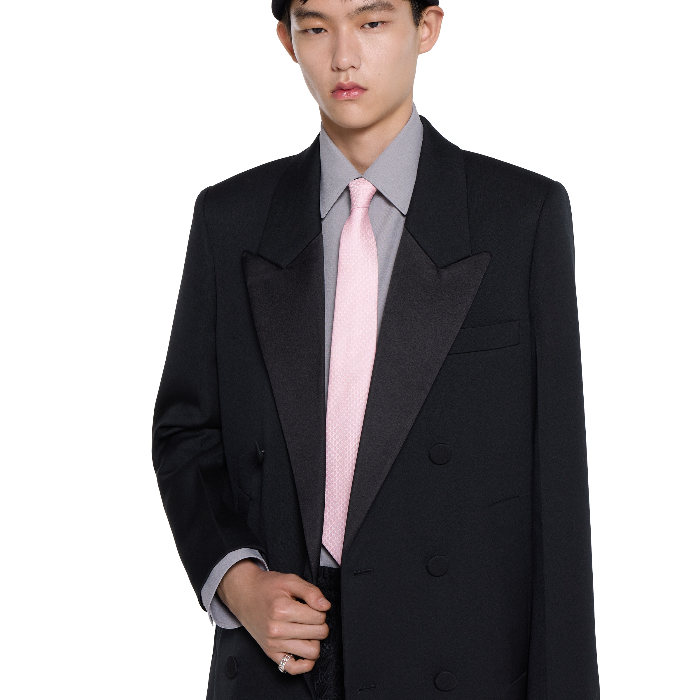 GG silk jacquard tie - 3