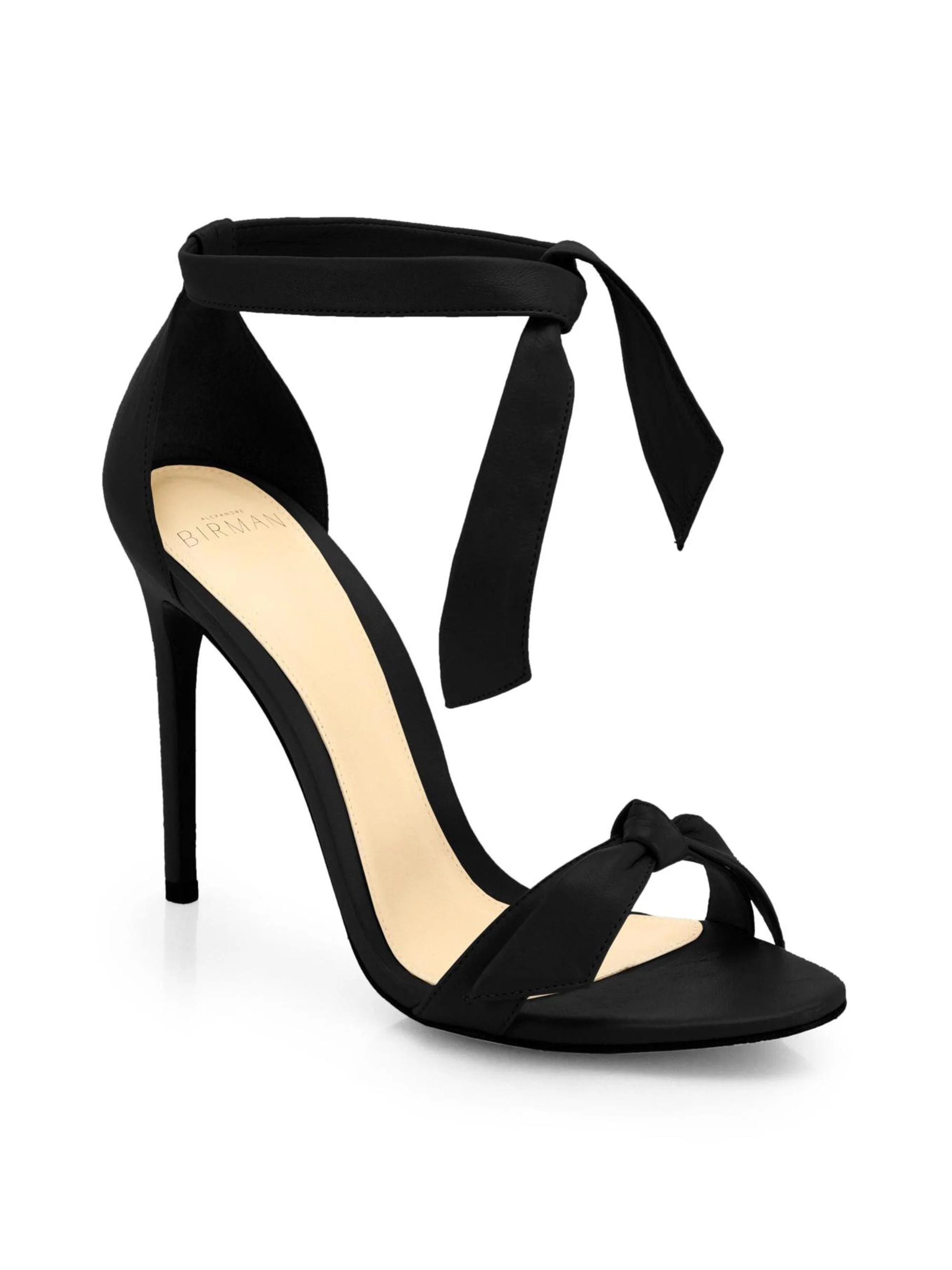 Women's Clarita Bow Leather Sandals - Black - 1