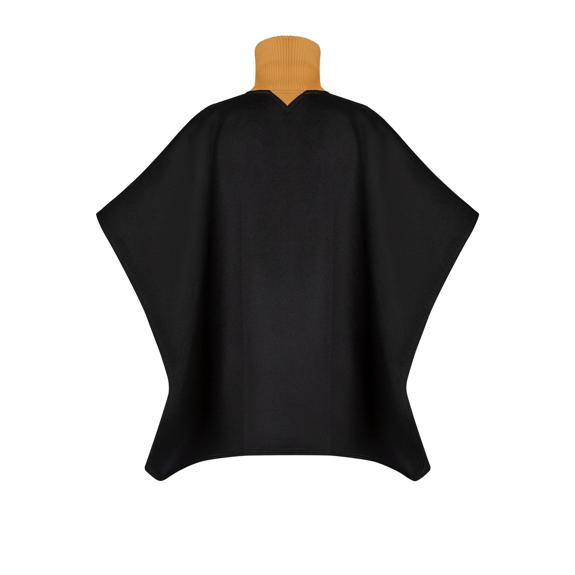 Sporty High Neck Double Face Cape - 3