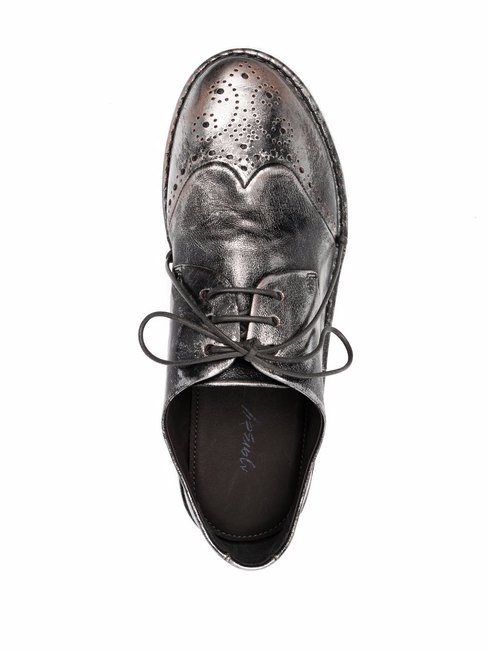 embossed derby shoes - 4