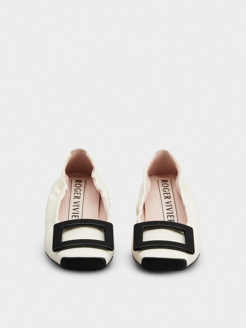 Viv' Pockette Lacquered Buckle Ballerinas in Nappa Leather 7