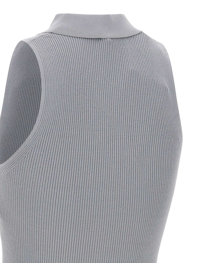 Trine ribbed button polo top 5