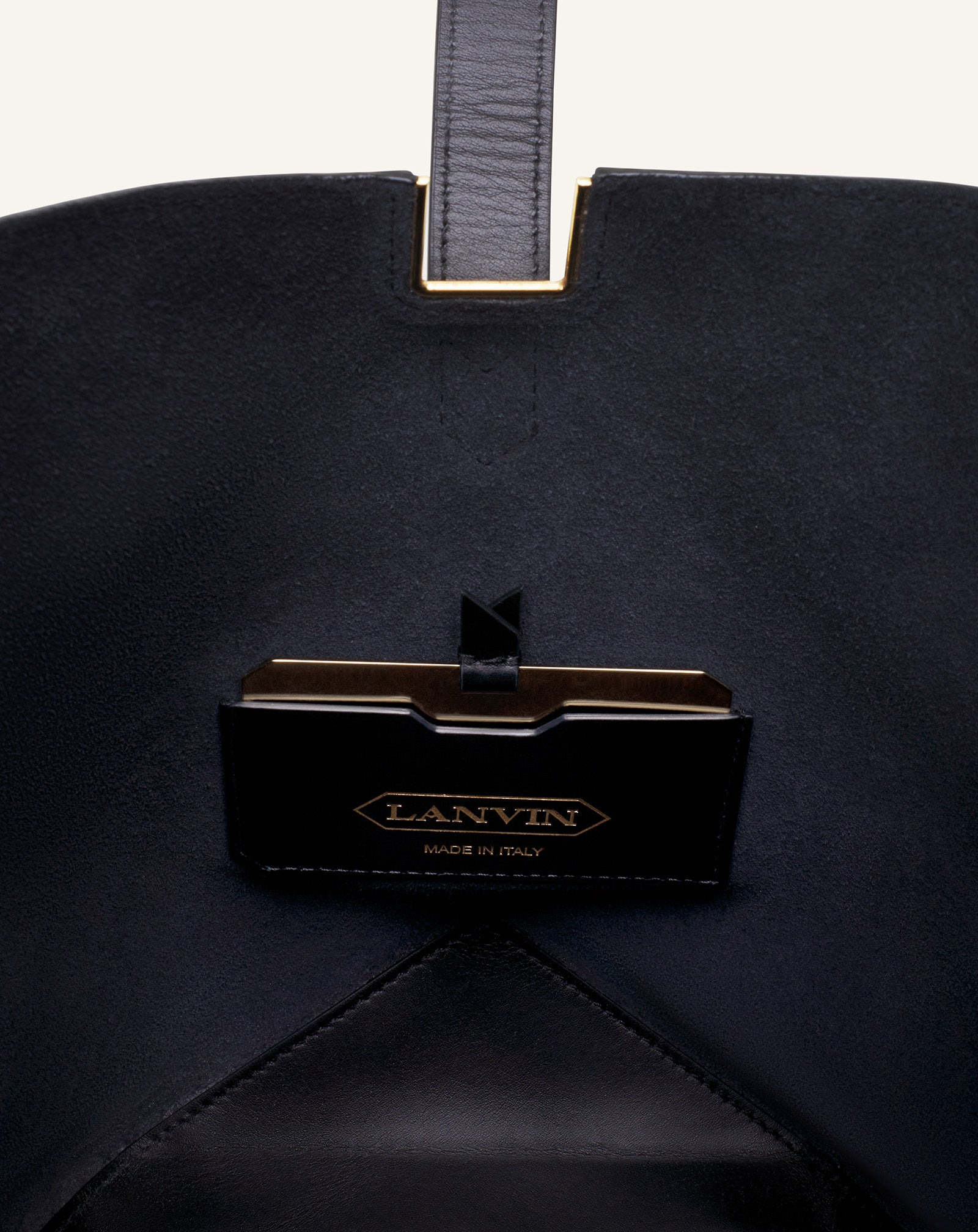 CATCH BY LANVIN MEDIUM LEATHER BUCKET BAG - 8
