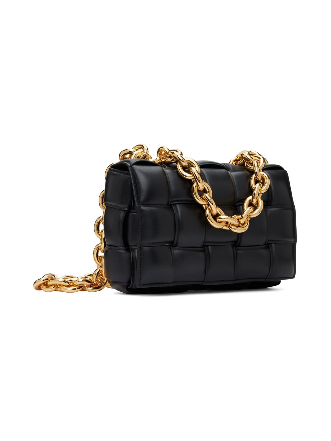 Black Padded Chain Cassette Bag - 2
