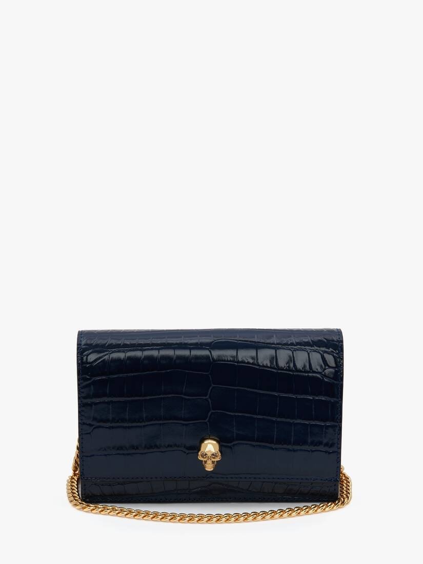 Small Skull Bag in Navy - 1