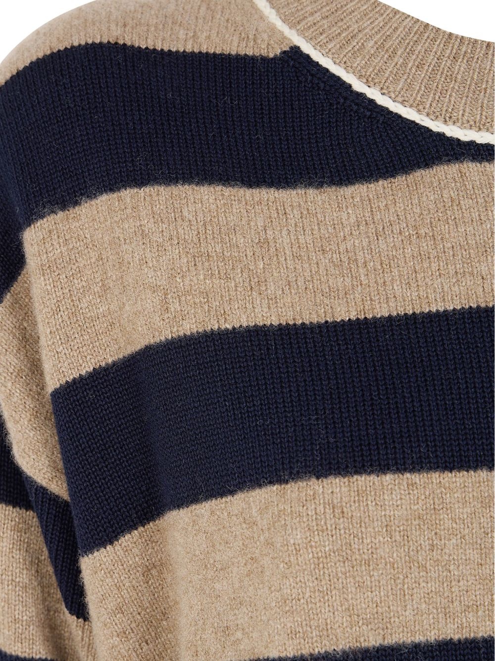 striped crew-neck sweater - 3