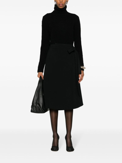 Proenza Schouler black Helen wrap midi skirt outlook