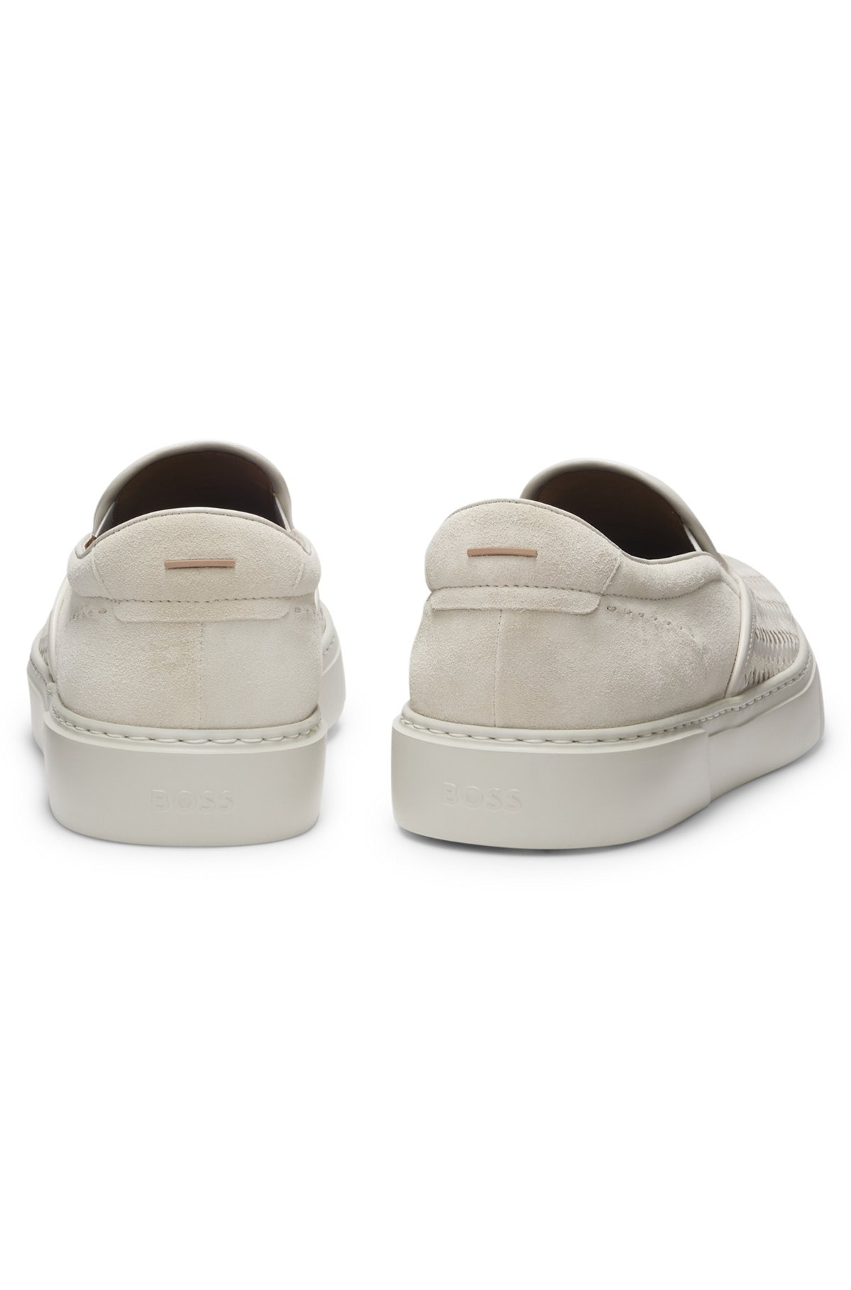 GARY SLIP-ON TRAINERS WITH WOVEN AND PLAIN SUEDE - 5