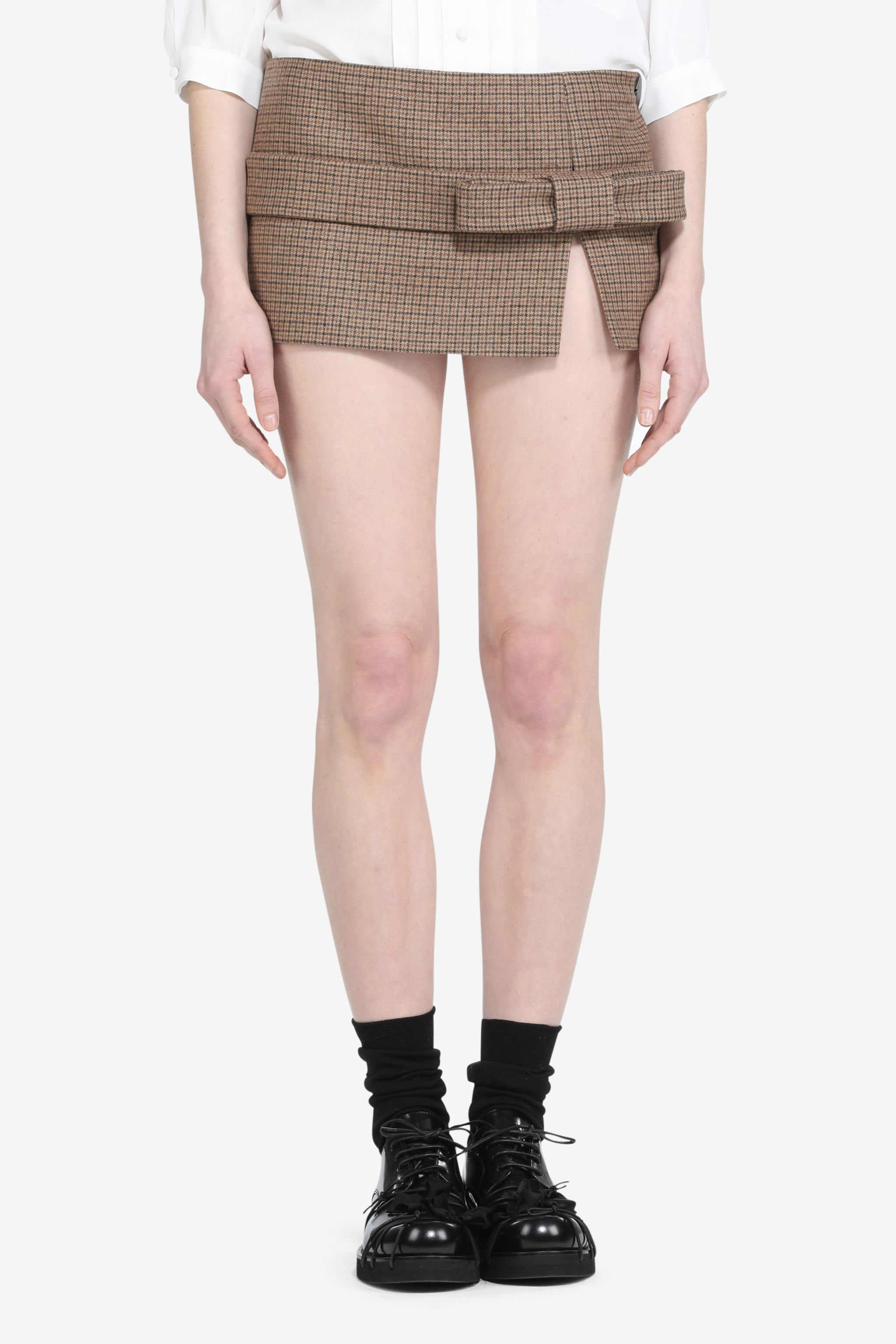 HOUNDSTOOTH MICRO SKIRT - 1