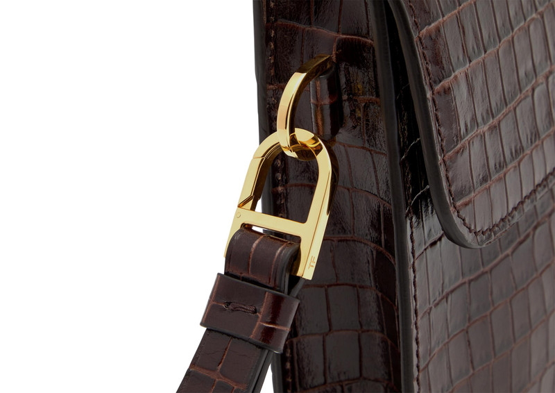 GLOSSY PRINTED CROC T PIN PORTFOLIO 4