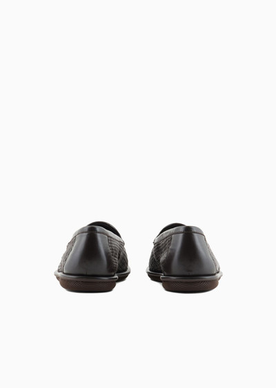 GIORGIO ARMANI Woven nappa leather loafers with tassels outlook