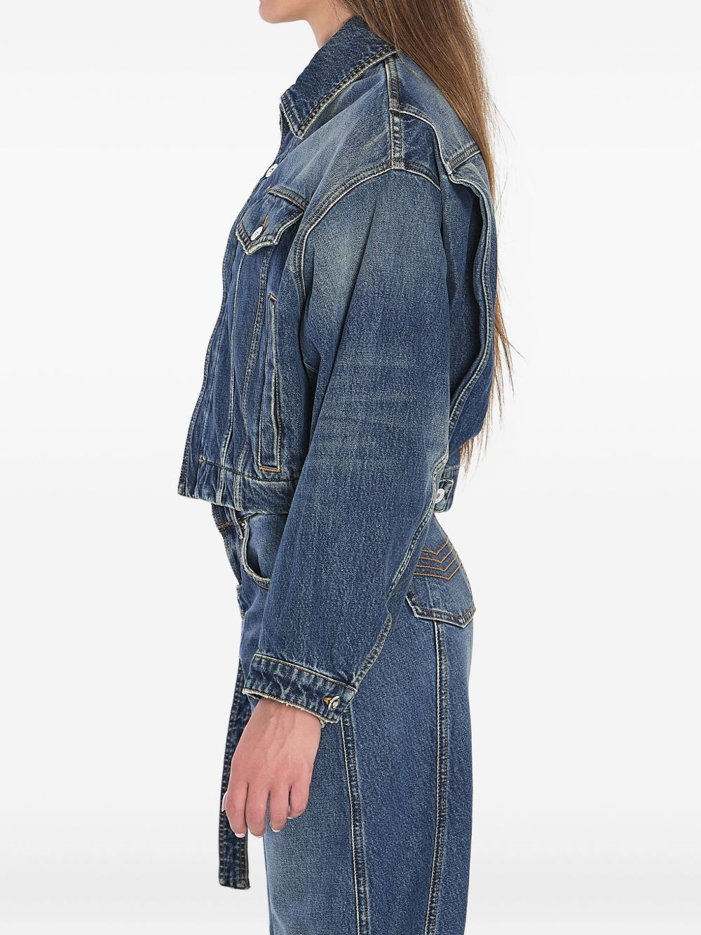Strap denim jacket - 4