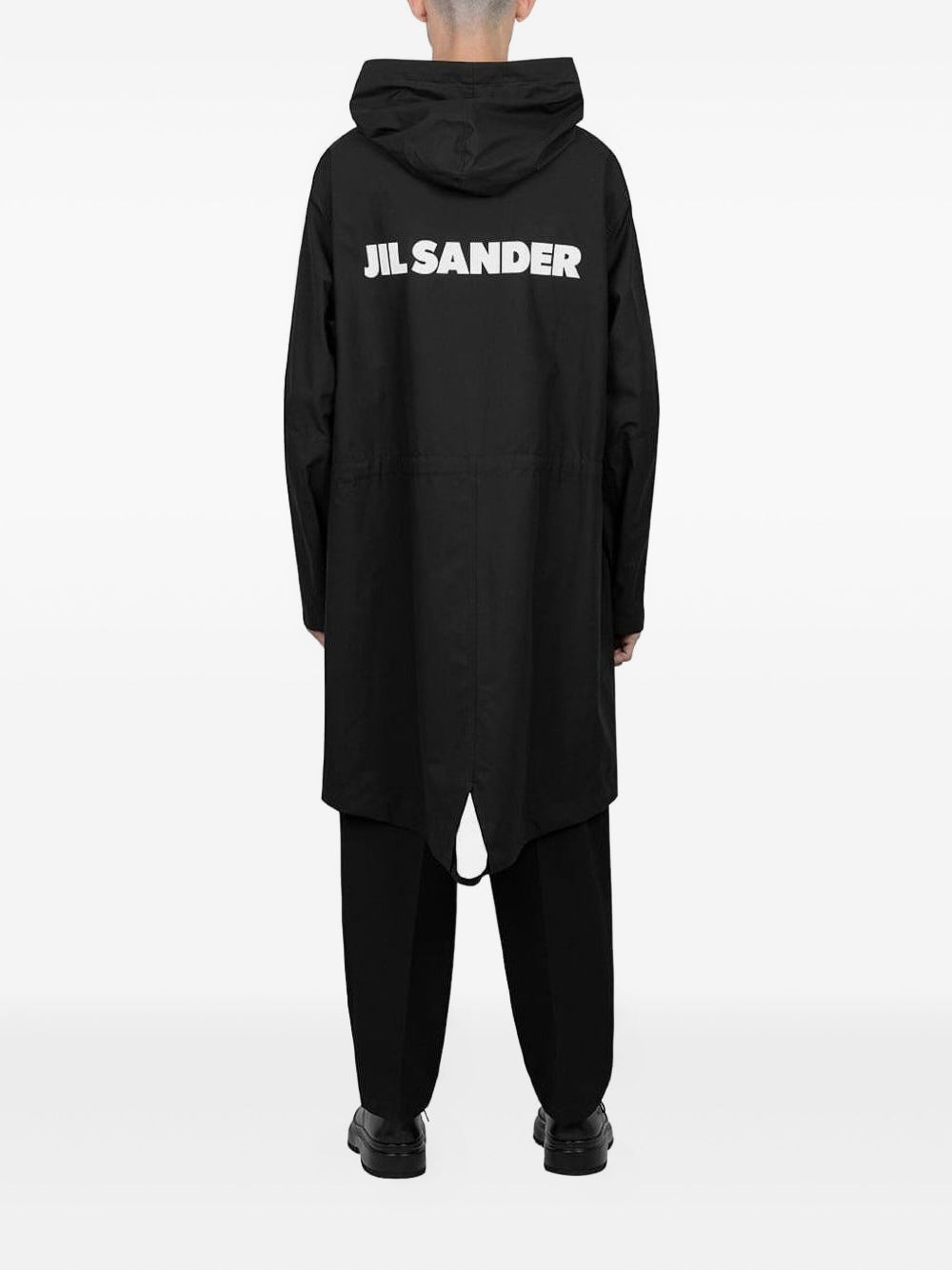 logo-print hooded raincoat - 3