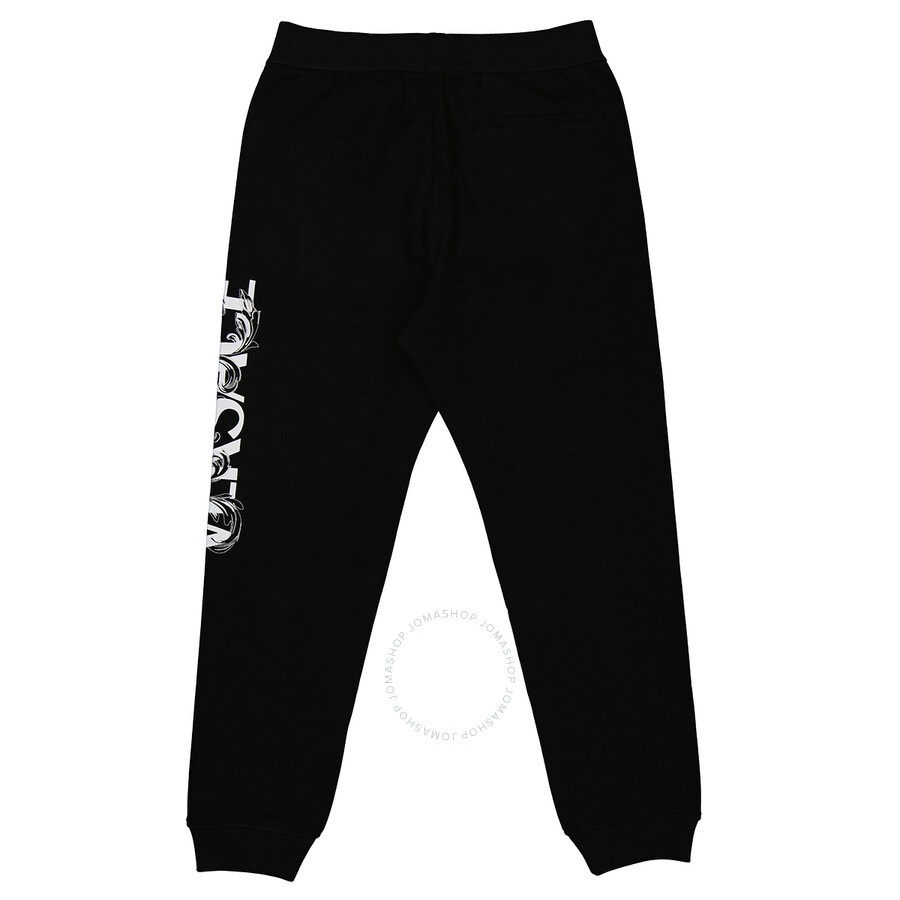 Versace Men's Black Logo Jersey Sweatpants - 2