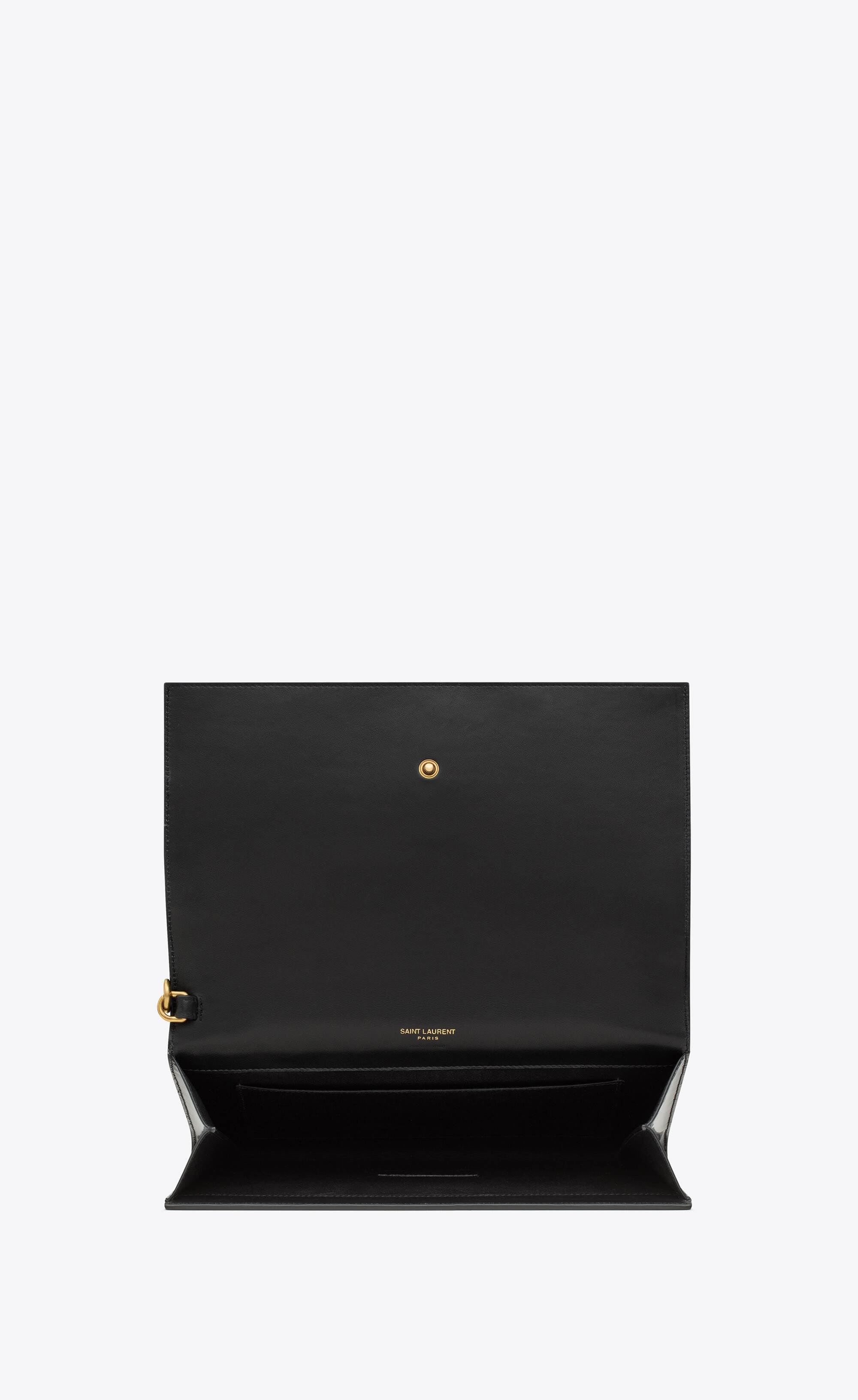 cassandre flap pouch in lambskin and shiny leather - 4