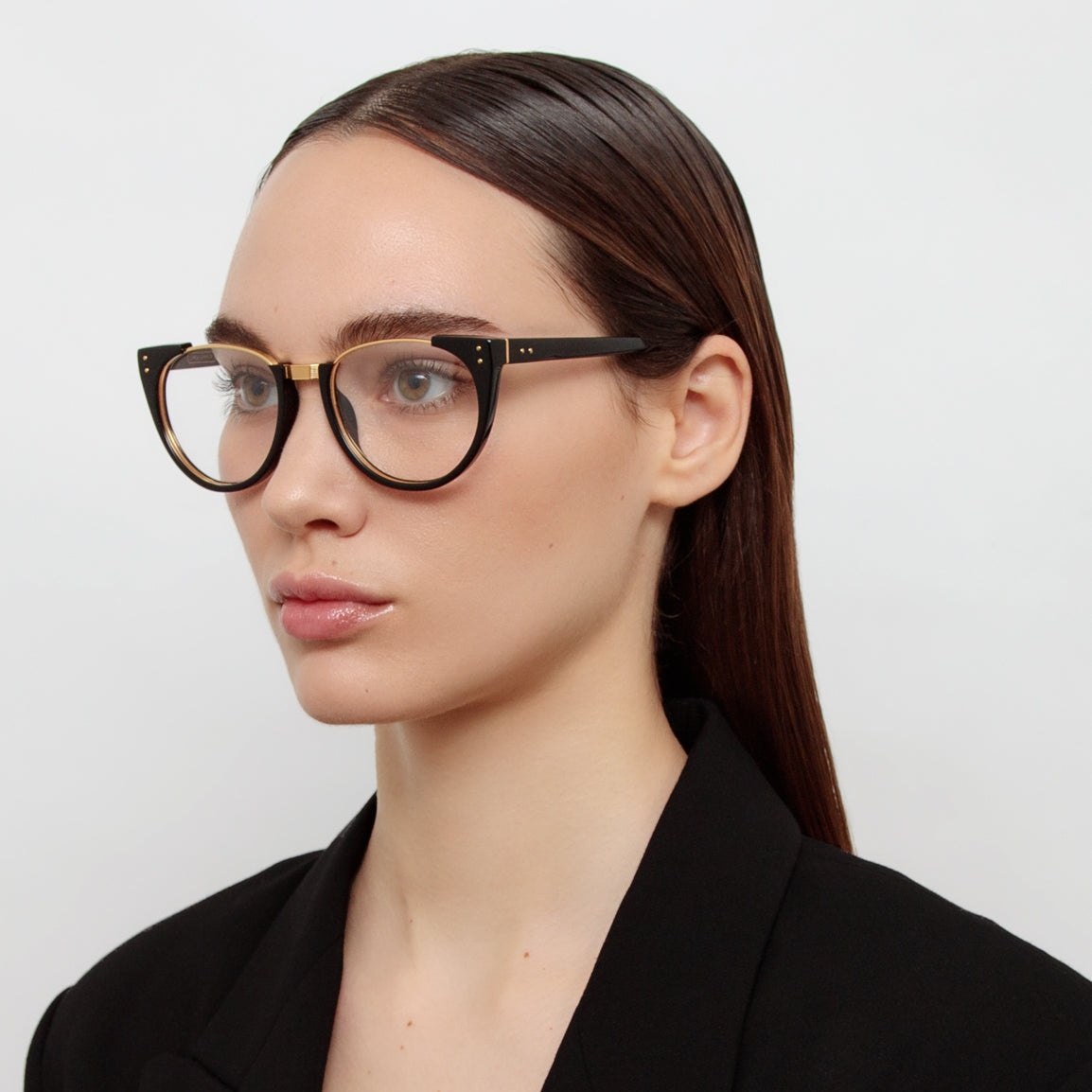 Iris Oval Optical Frame in Black - 2