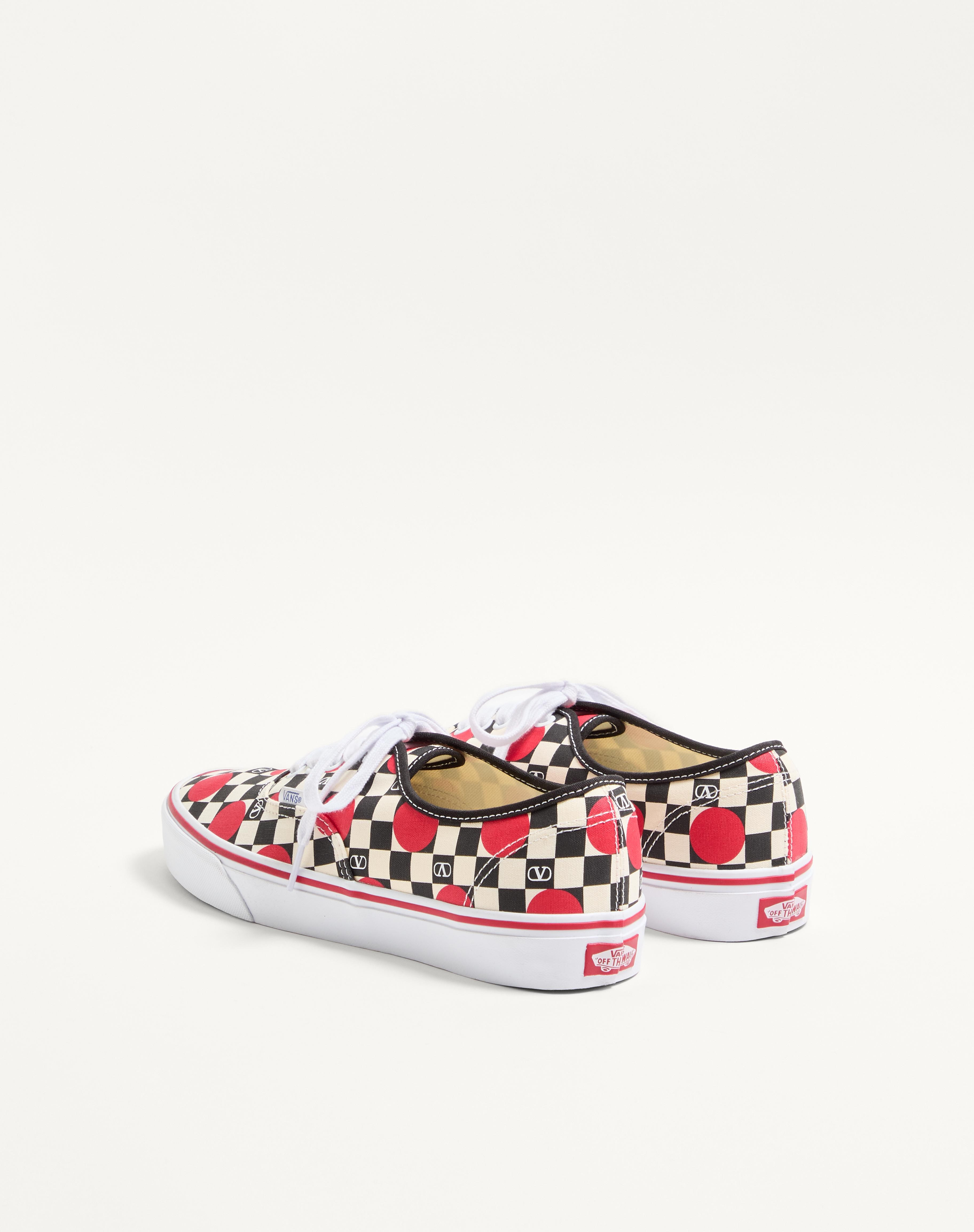 VALENTINO GARAVANI AND VANS LOW-TOP TRAINER IN FABRIC WITH VLOGO CHECKERBOARD PRINT AND POLKA DOT DE - 6