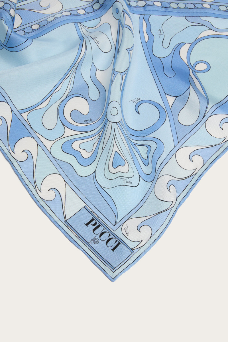 ORCHIDEE PRINT SILK TRIANGLE SCARF 3