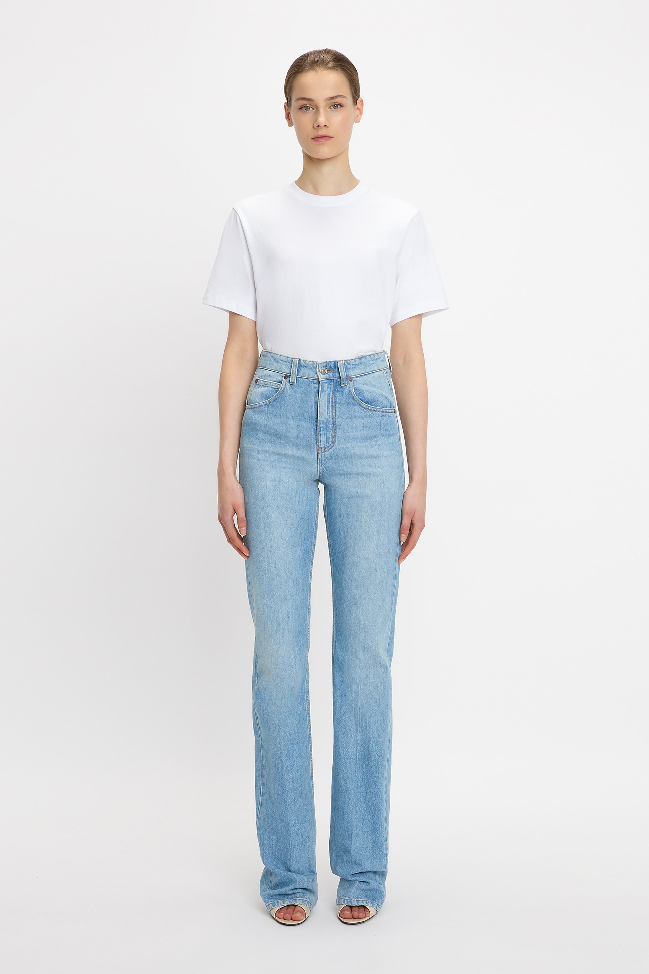 Julia High Waisted Jean In Light Blue Wash - 2